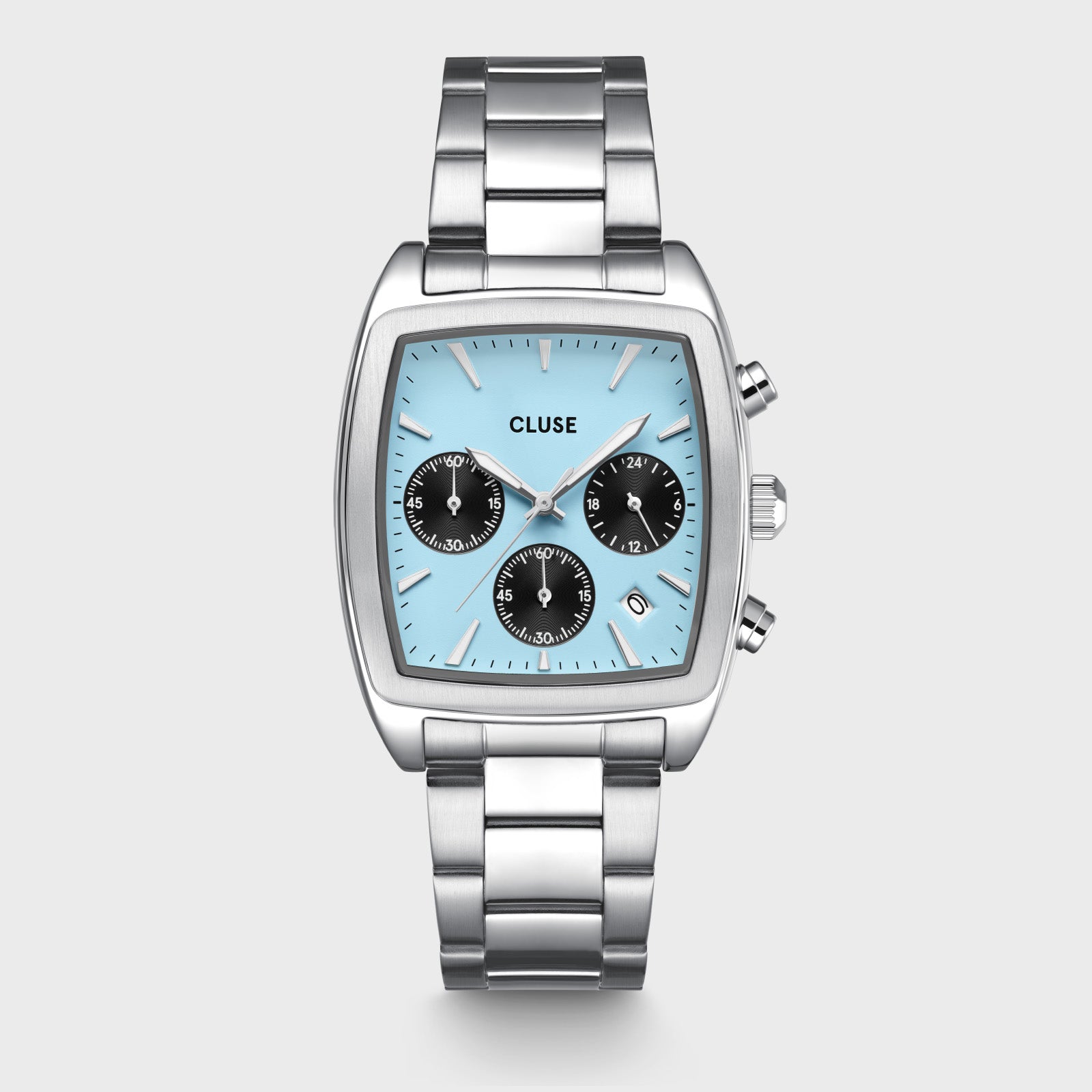 Quartaut Chrono Watch Steel, Blue and Black, Silver Colour、mySite、botmansion