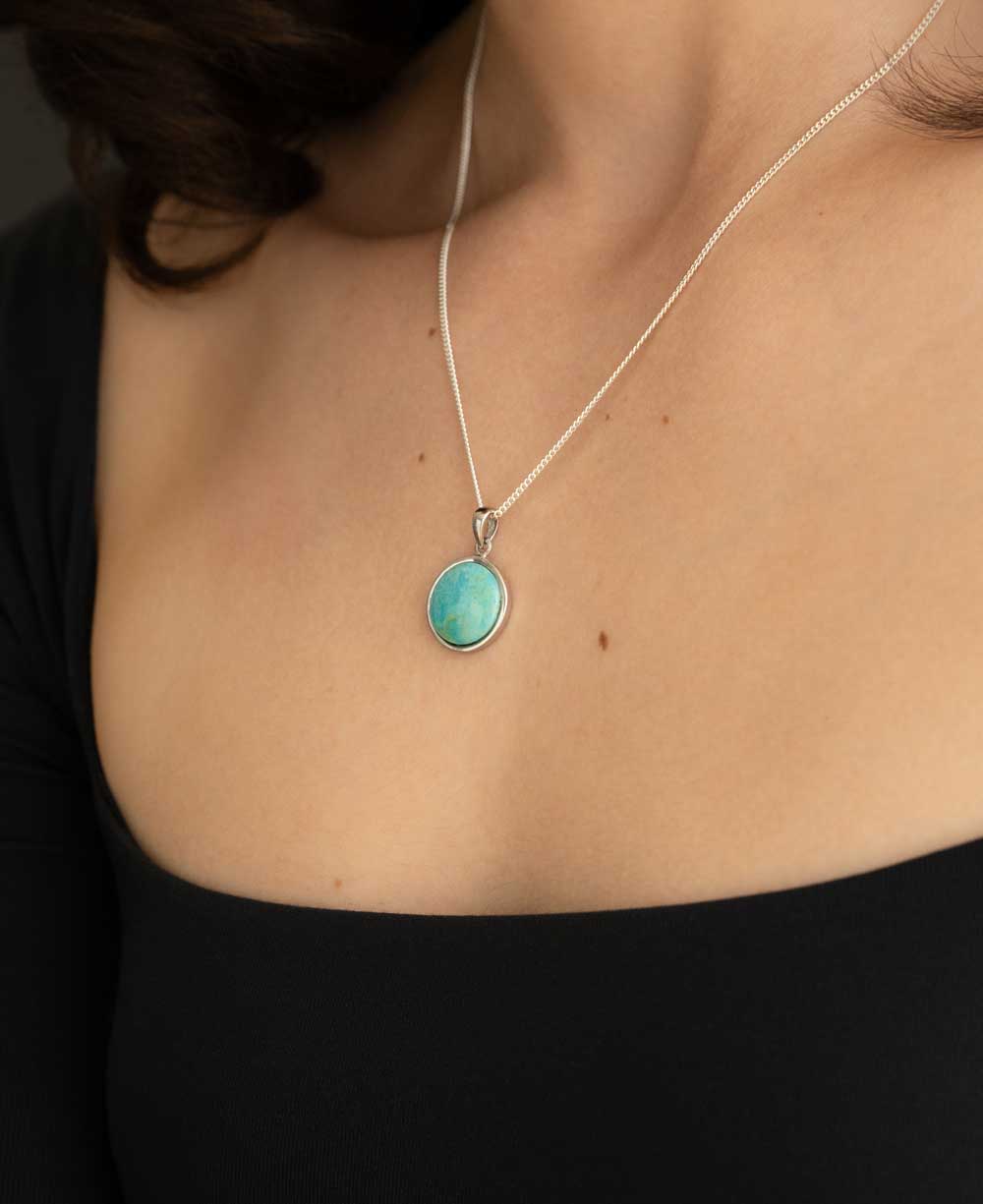 Healing Turquoise Sterling Silver Pendant、mySite、topwebapps