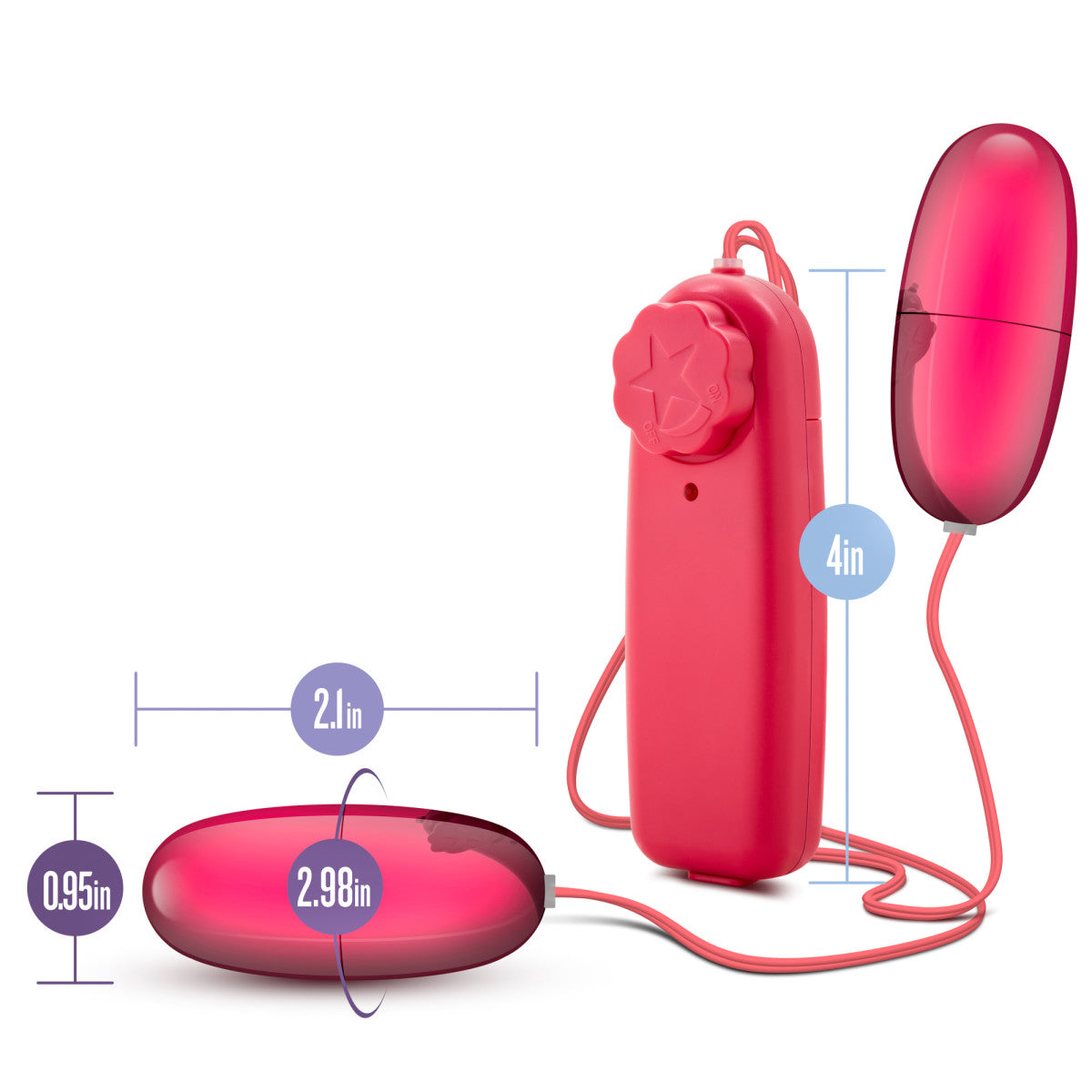 B Yours By Blush® | Double Pop Egg Cerise 2-Inch Vibrating Egg、mySite、bottomscart