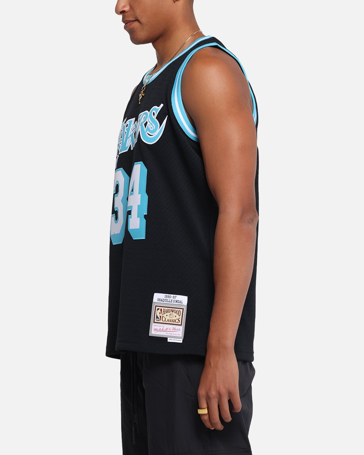 Mitchell & Ness Los Angeles Lakers Shaquille O'Neal Legends Jersey Black/Blue、mySite、zt4zffjzw
