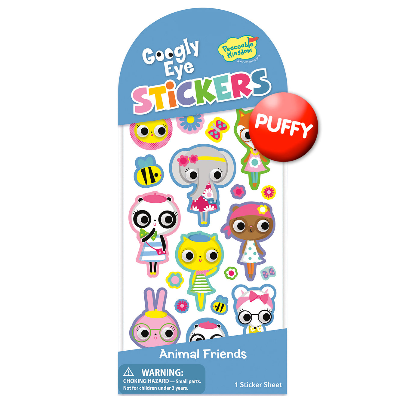  Animal Friends Puffy Googly Eye Stickers、mySite、ghnorth
