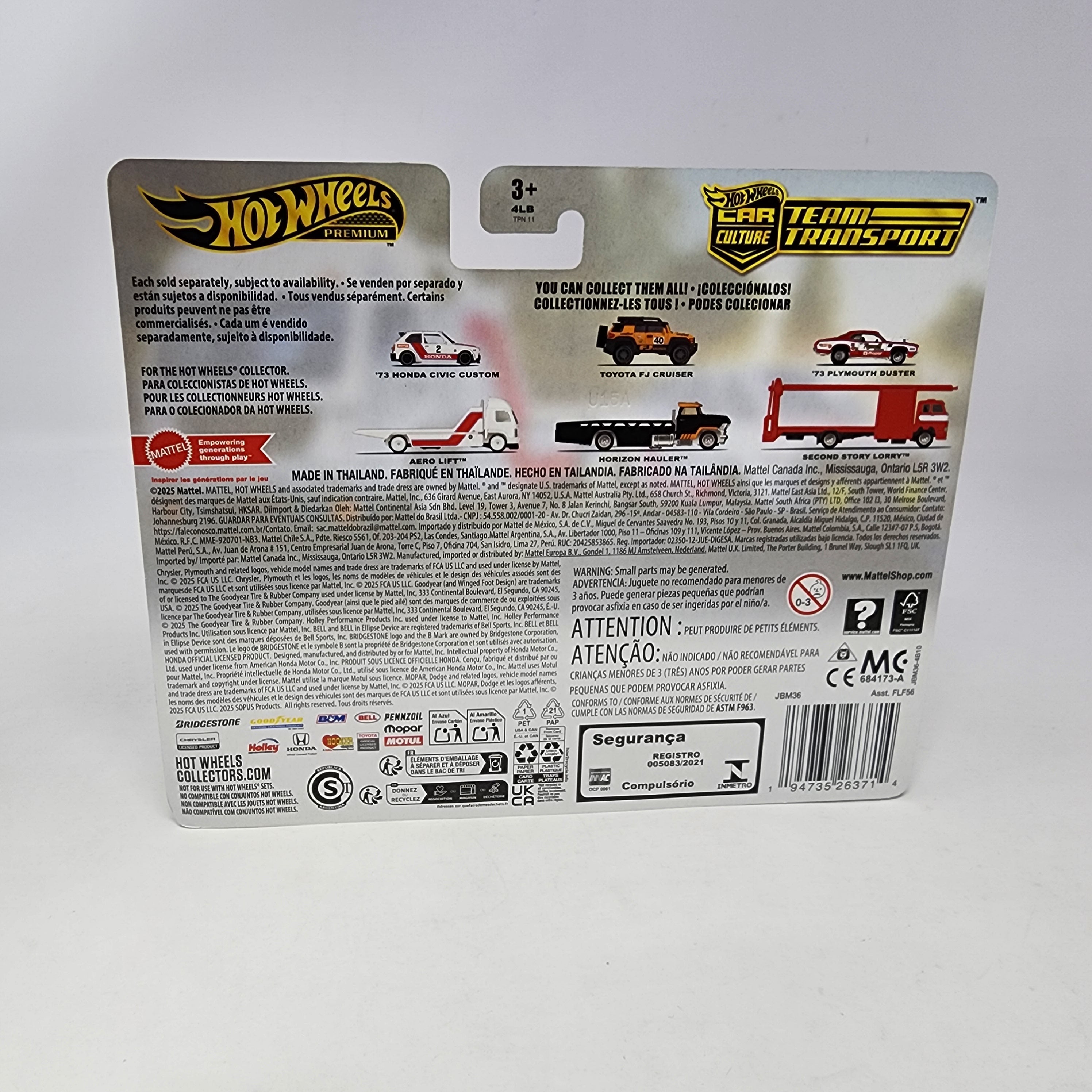 '73 Honda Civic Custom & Aero Lift * 2025 Hot Wheels Team Transport Case G、mySite、hgirdovlk