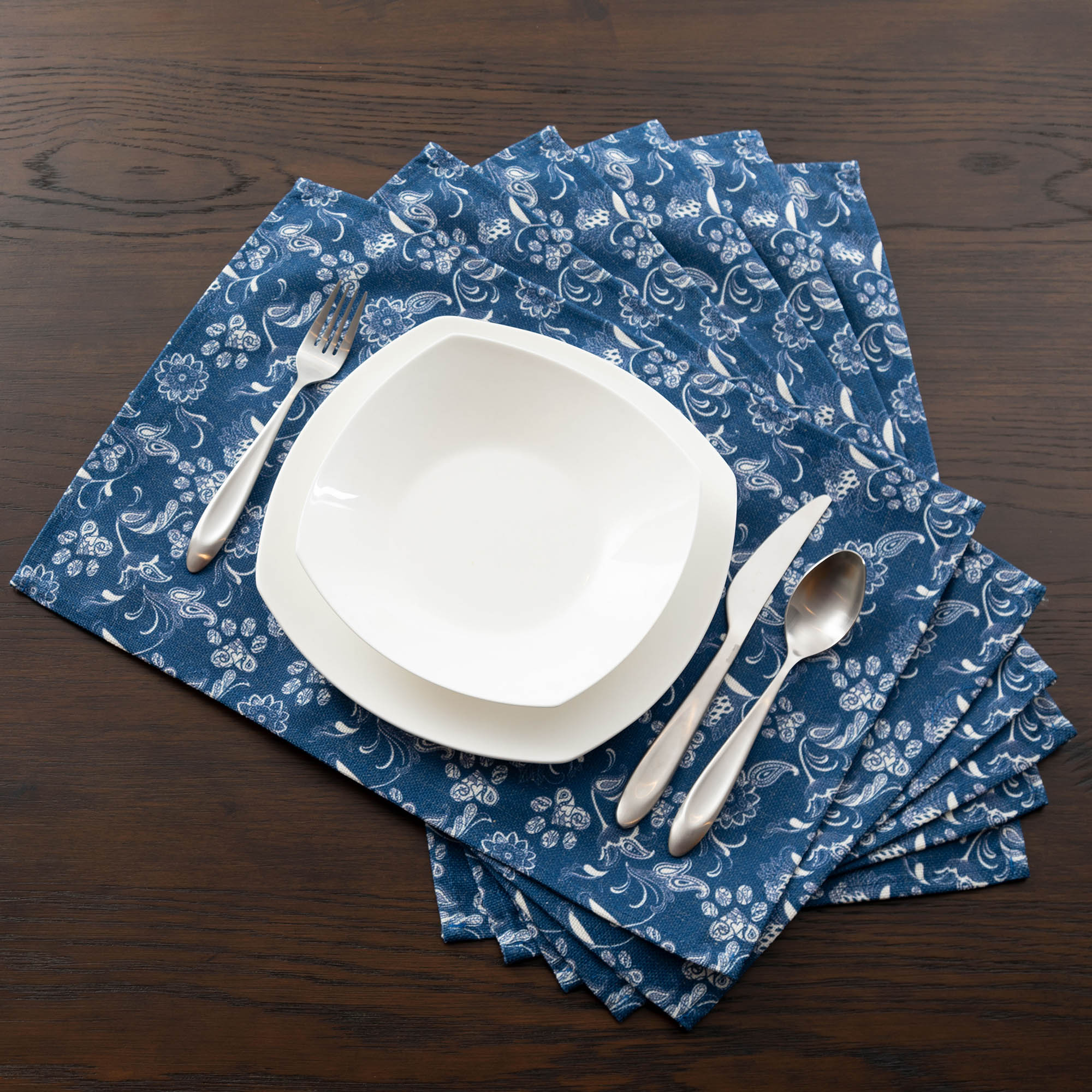 Blue Paisley Placemats - Set of 6、mySite、camillekostekn