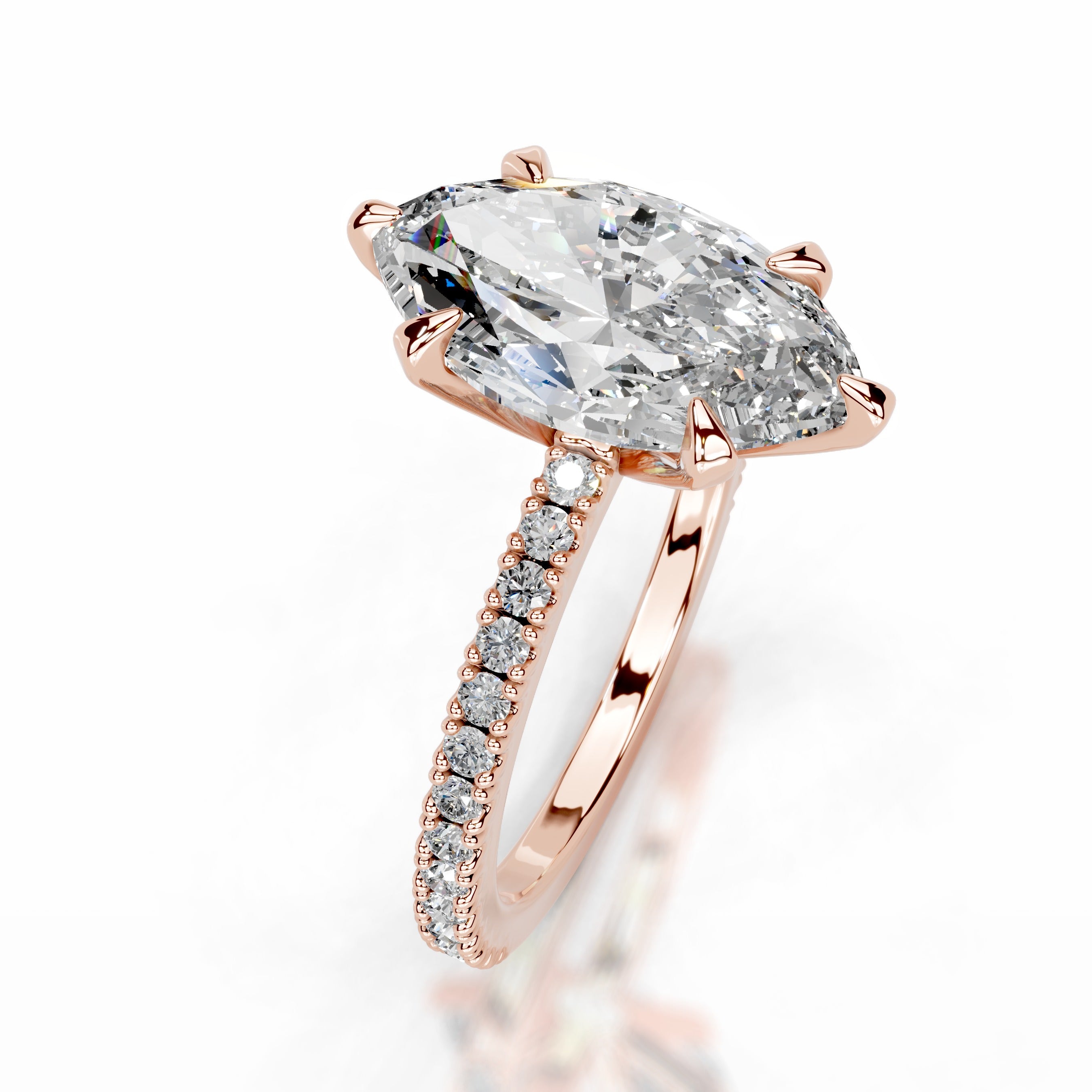Luisana Lab Grown Diamond Ring - 14K Rose Gold、mySite、hinf8tx79