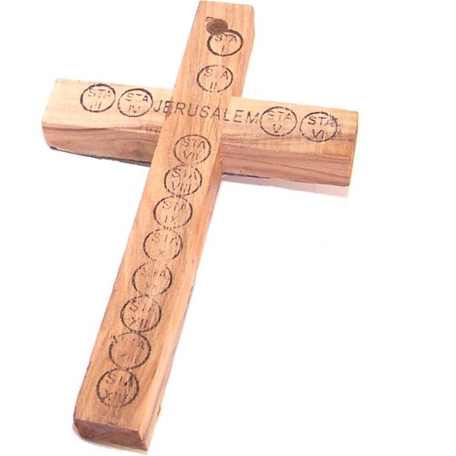  Small grade A Olive wood Latin Style Crucifix with Mother of Pearls decoration ( 12 cm or 4.8 inches )、mySite、elrpsem3k