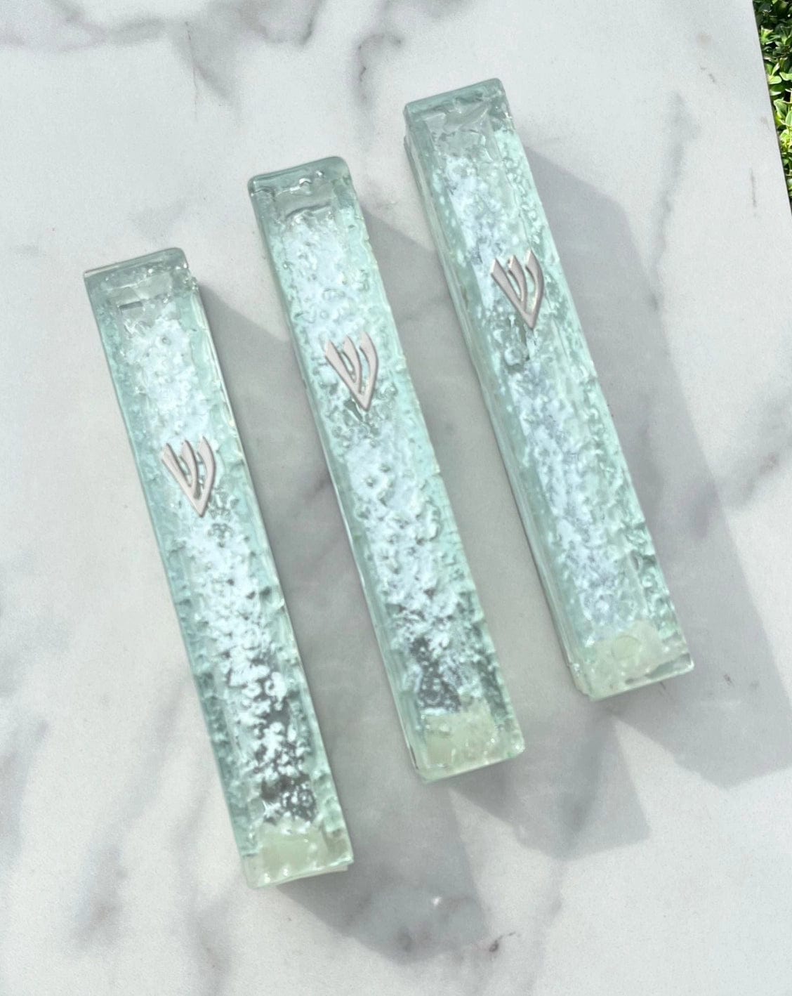Light Blue Glass Mezuzah Case、mySite、topwebapps