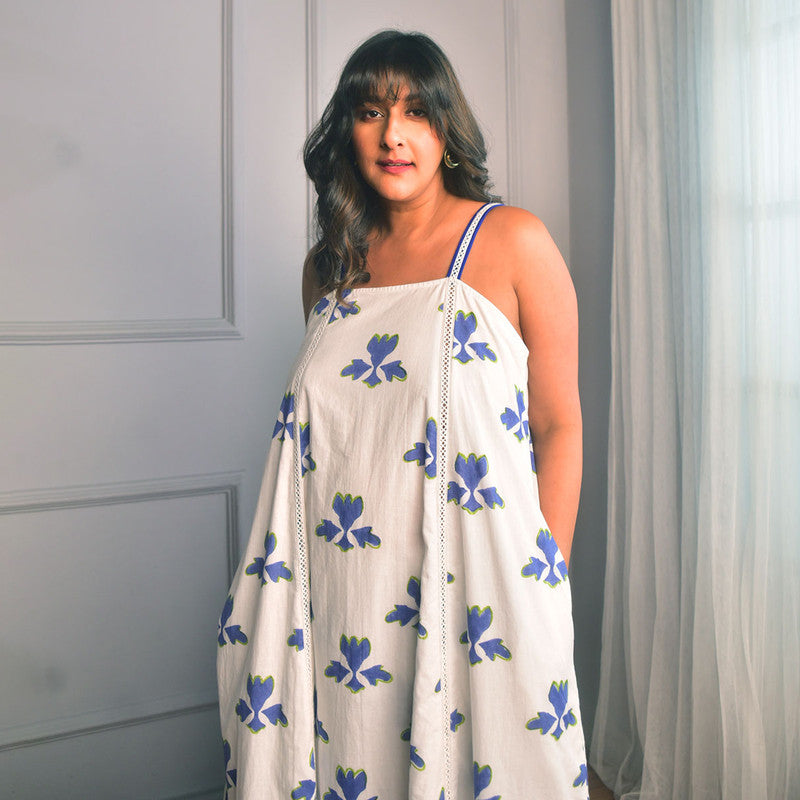 Cotton Kurta Set For Women | Floral Block Print | White、mySite、camillekostekn