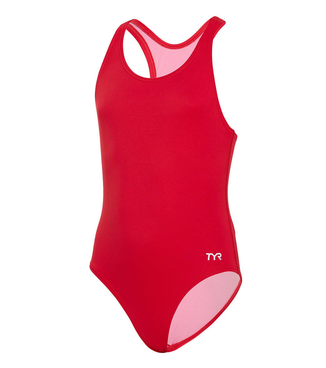 TYR Girls' Solid Durafast Elite Ella Maxfit One Piece Swimsuit (Little Kid, Big Kid)、mySite、noshort