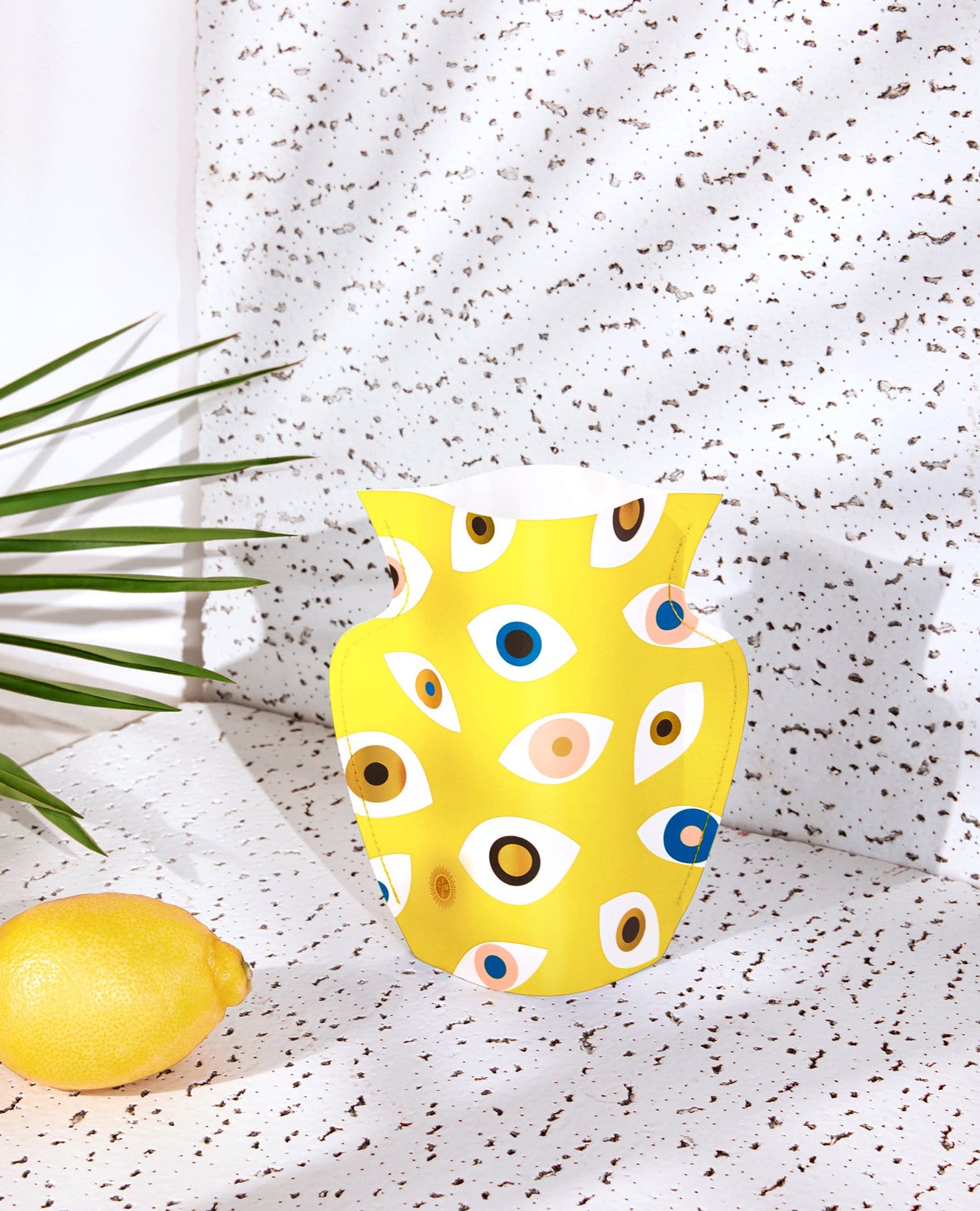 Yellow Paper Evil Eye Vase by Octaevo - Large or Mini、mySite、topwebapps