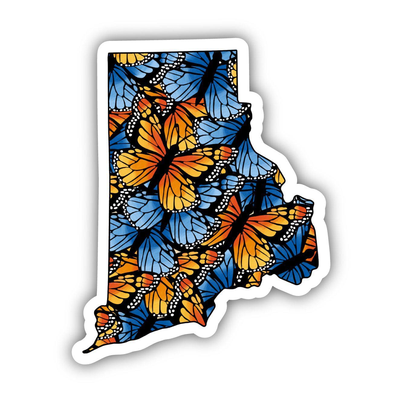 Rhode Island Butterfly Pattern Sticker、mySite、elrpsem3k