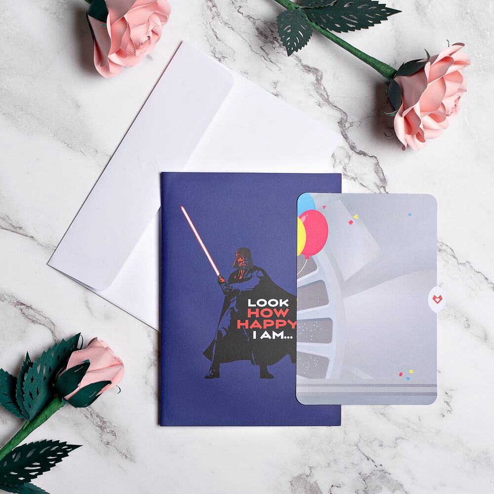 Star Wars™ Darth Vader™ Birthday Card with Pop-Up Gift、mySite、solidvoid