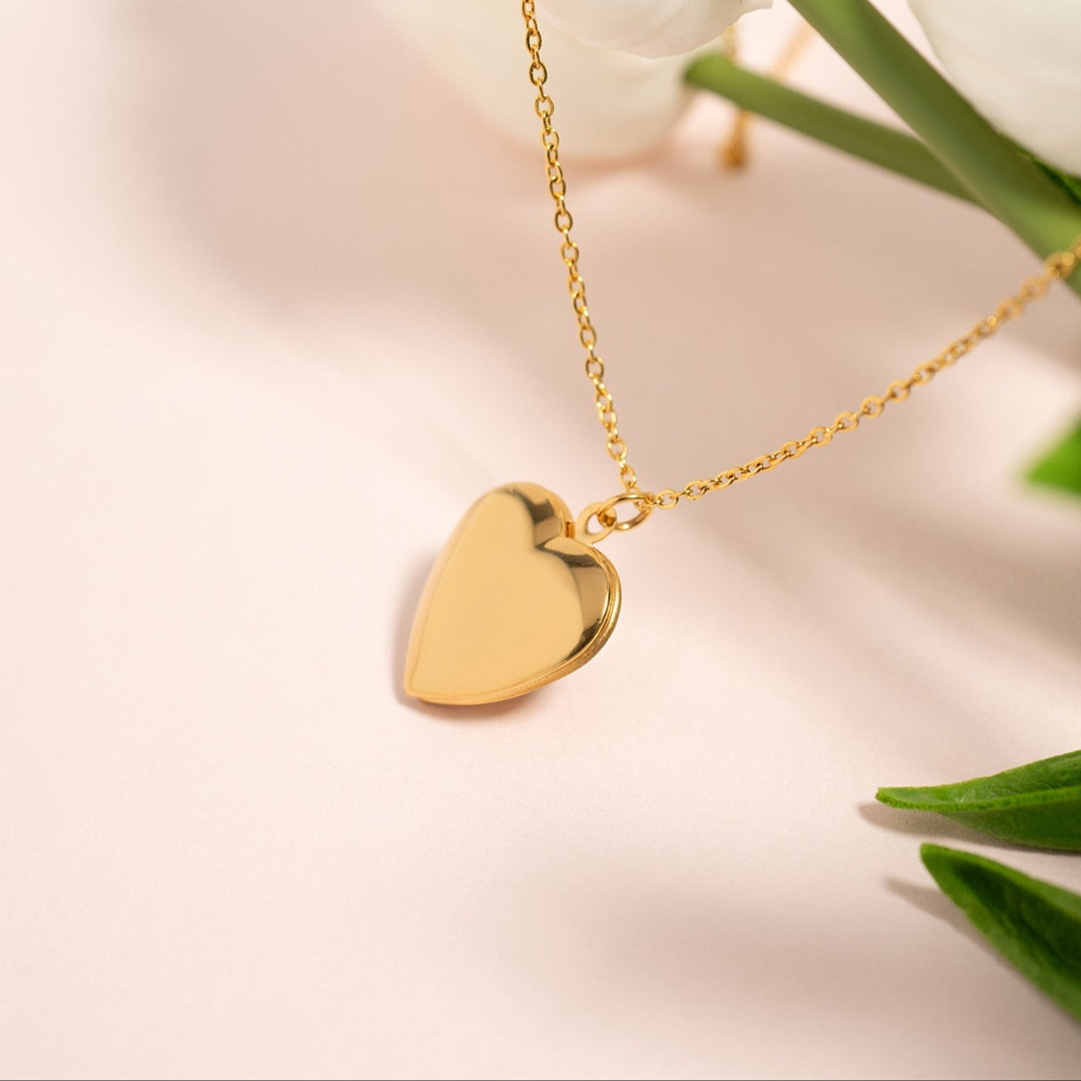 18K Gold PVD Stainless Steel Heart Locket / PDL0239、mySite、dreamappss