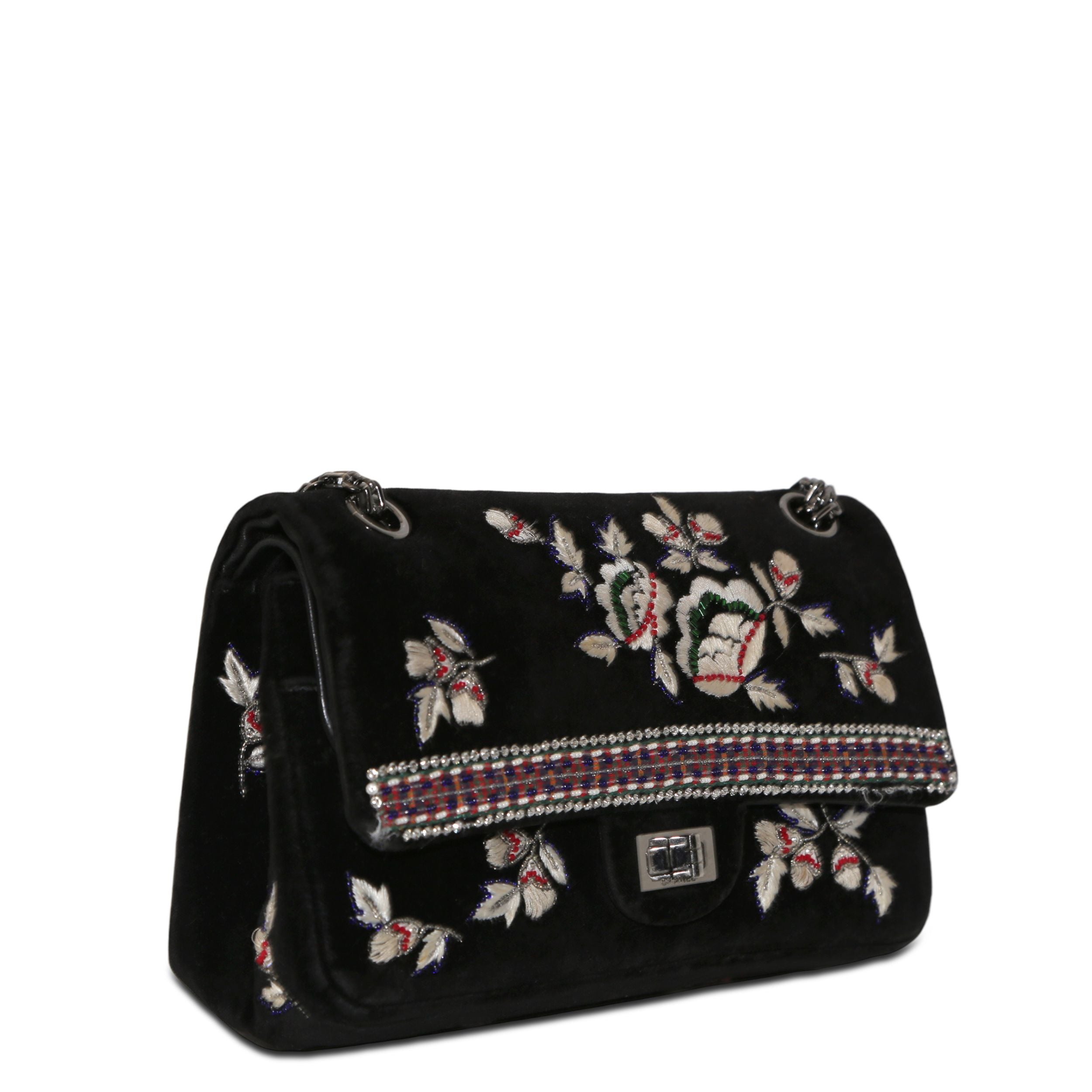 Velvet Embroidered 2.55 Reissue Flap Bag、mySite、garminoutage.com