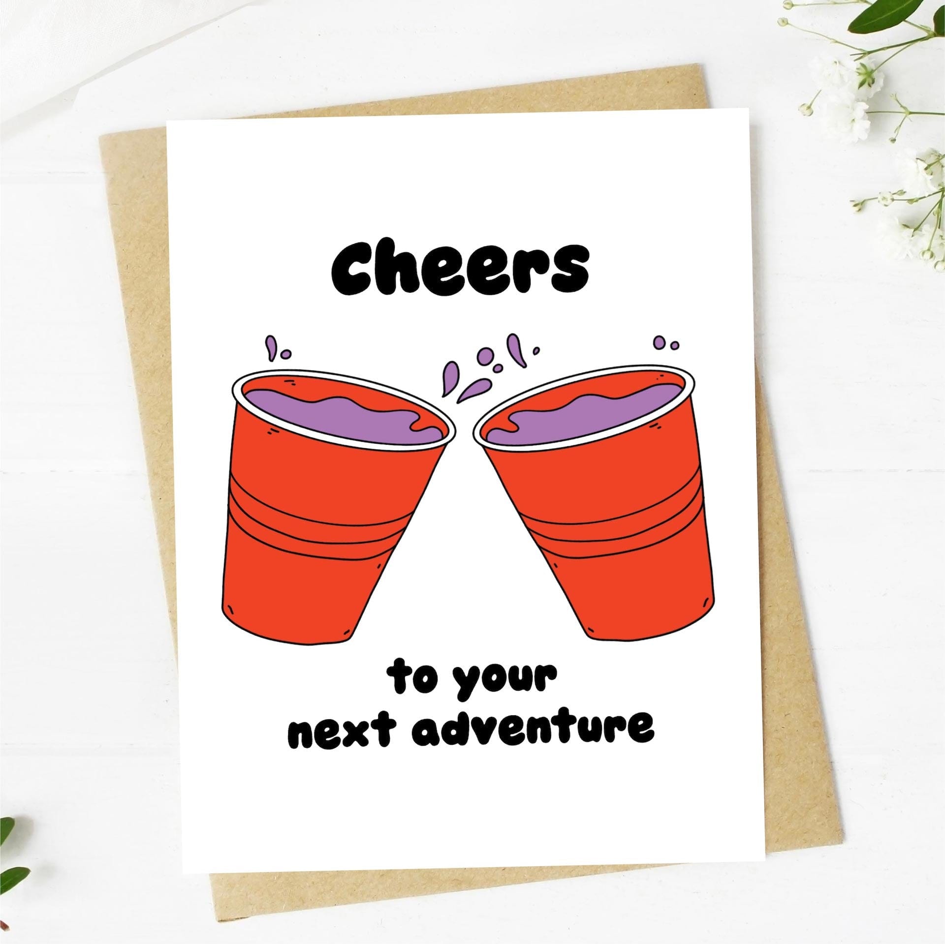  Cheers To Your Next Adventure Red Cups Card、mySite、elrpsem3k