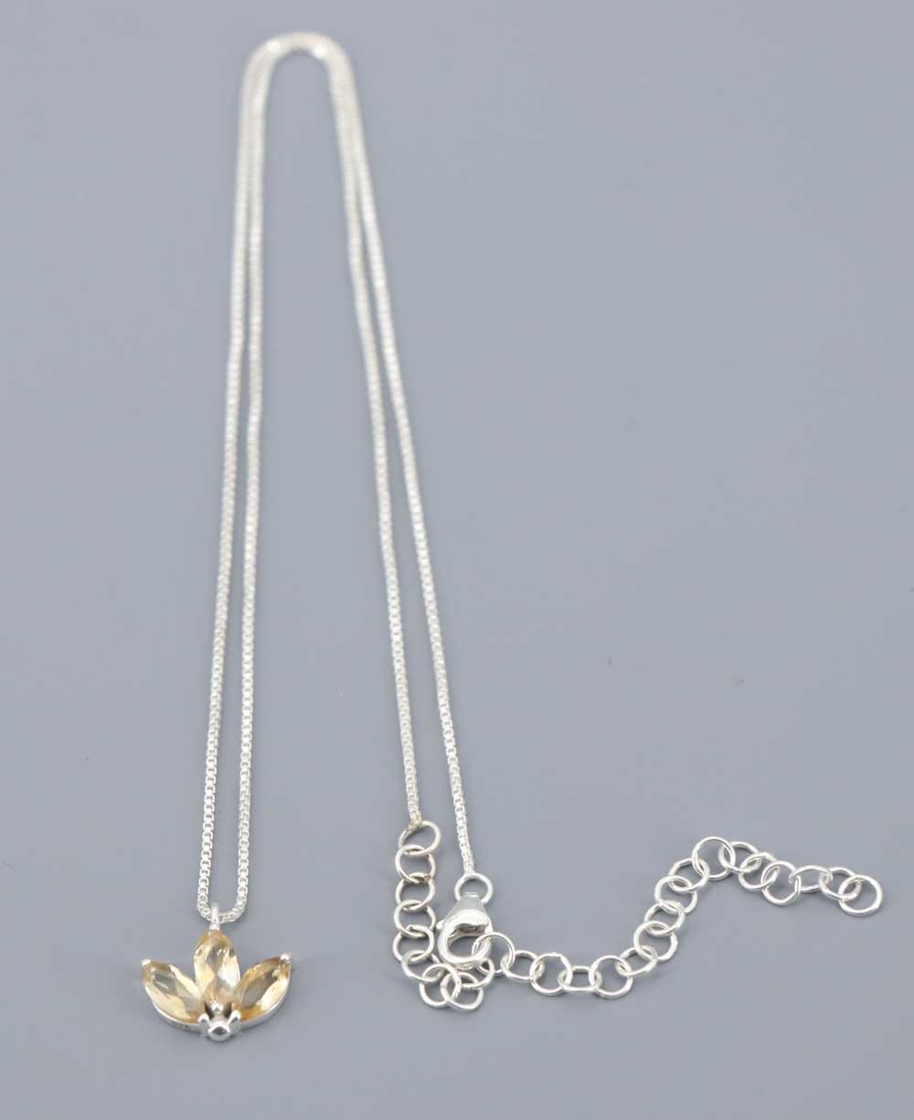 Dainty Lotus Birthstone Sterling Silver Necklace、mySite、topwebapps