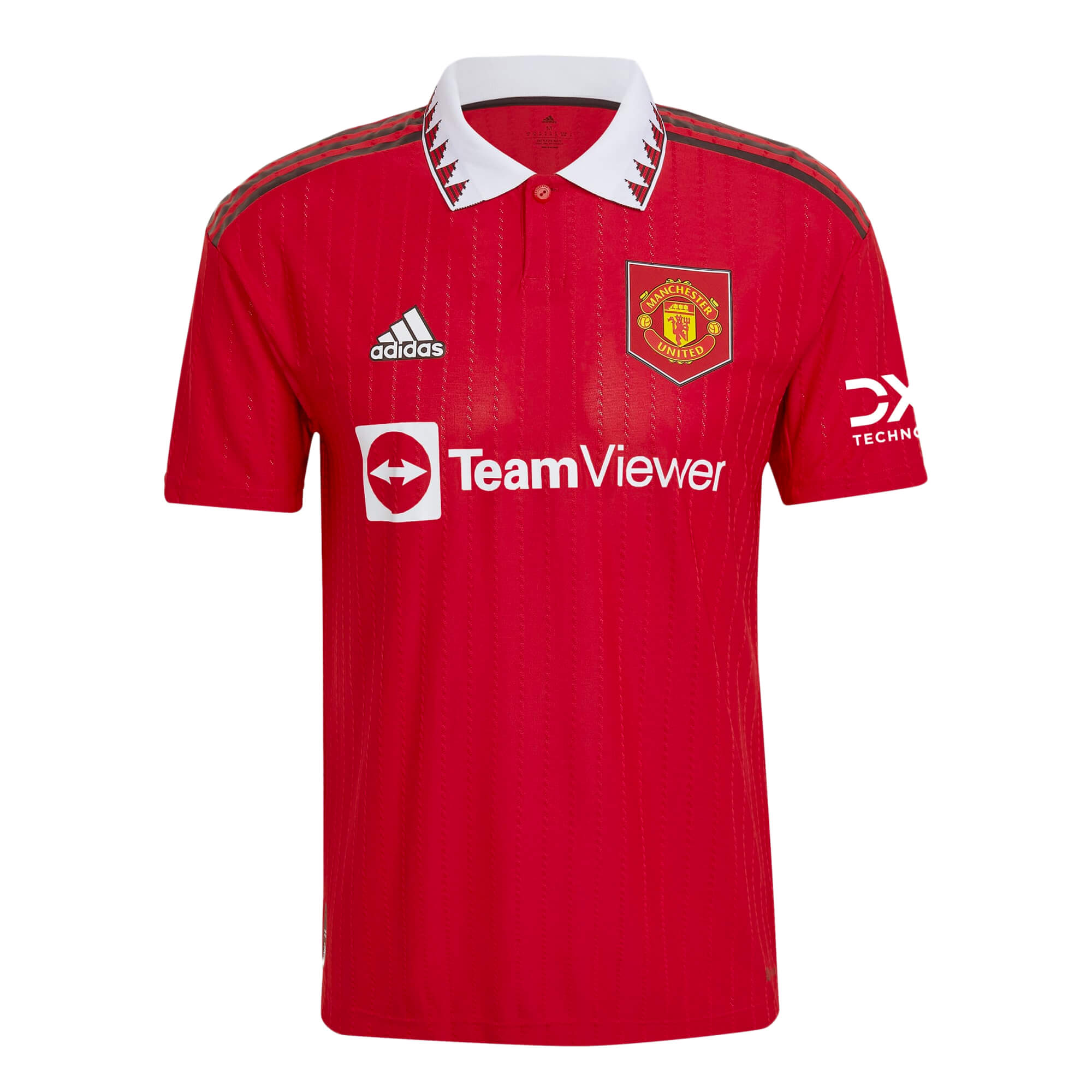 adidas Men's Manchester United 2022/23 Authentic Home Jersey Real Red/White、mySite、noshort