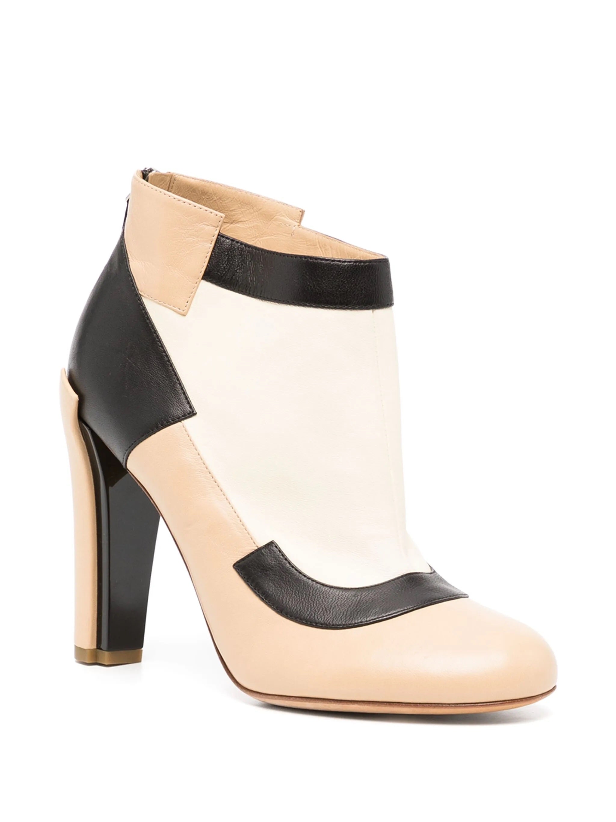 Colour Block Leather Booties、mySite、garminoutage.com