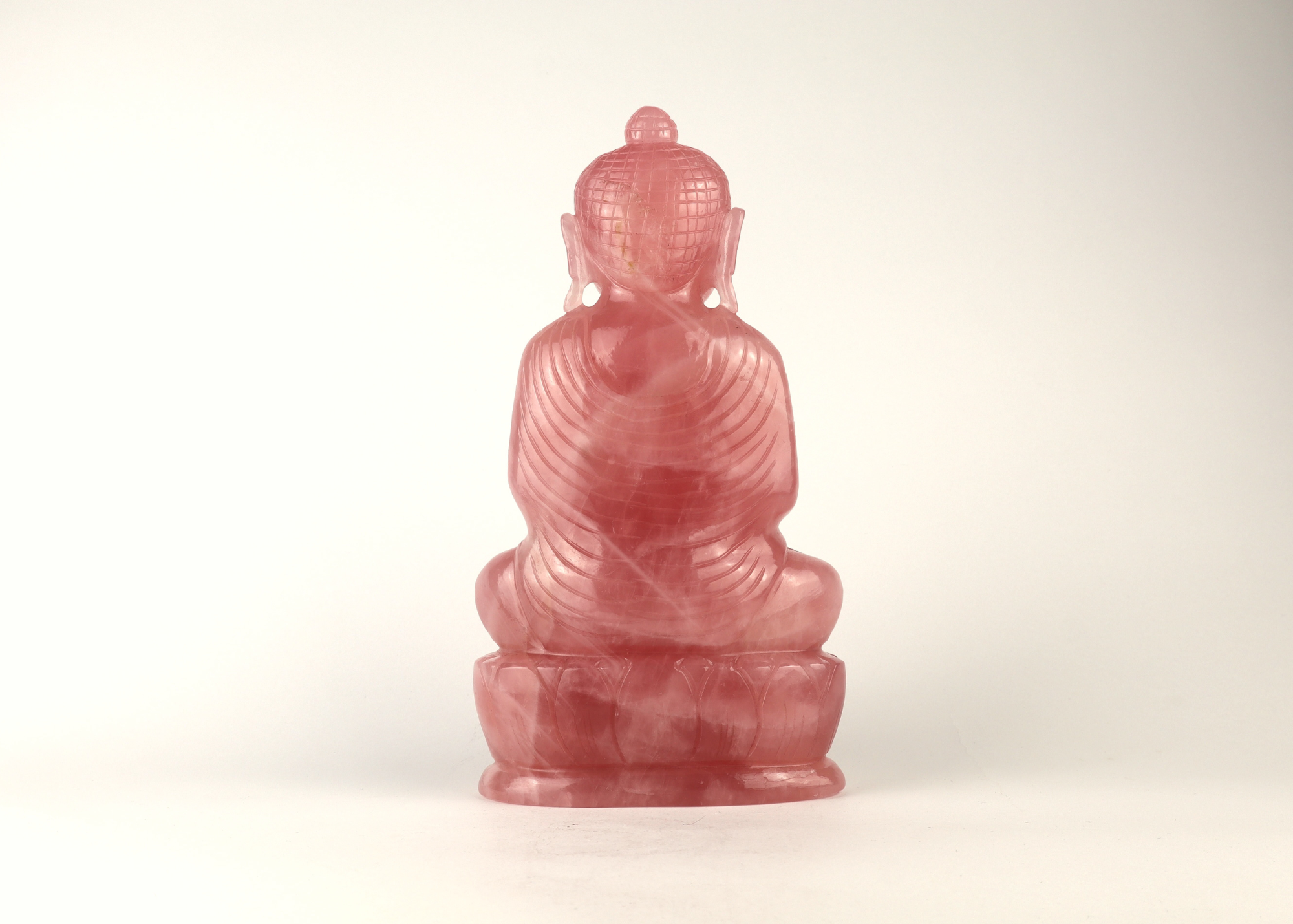 Sitting Buddha - Rose Quartz (24cm)、mySite、topwebapps
