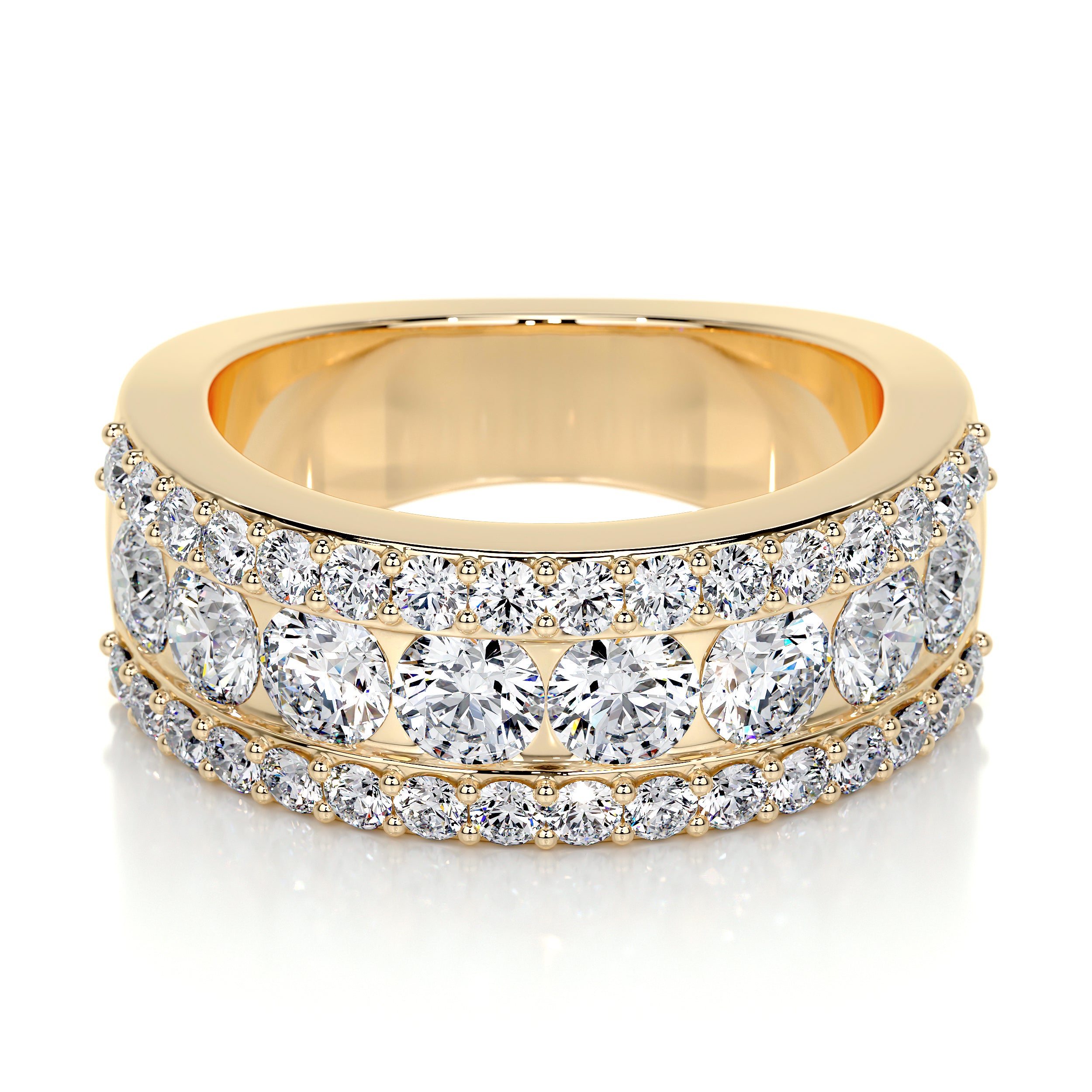 Nia Lab Grown Diamond Wedding Ring (2 Carat) -18K Yellow Gold、mySite、hinf8tx79