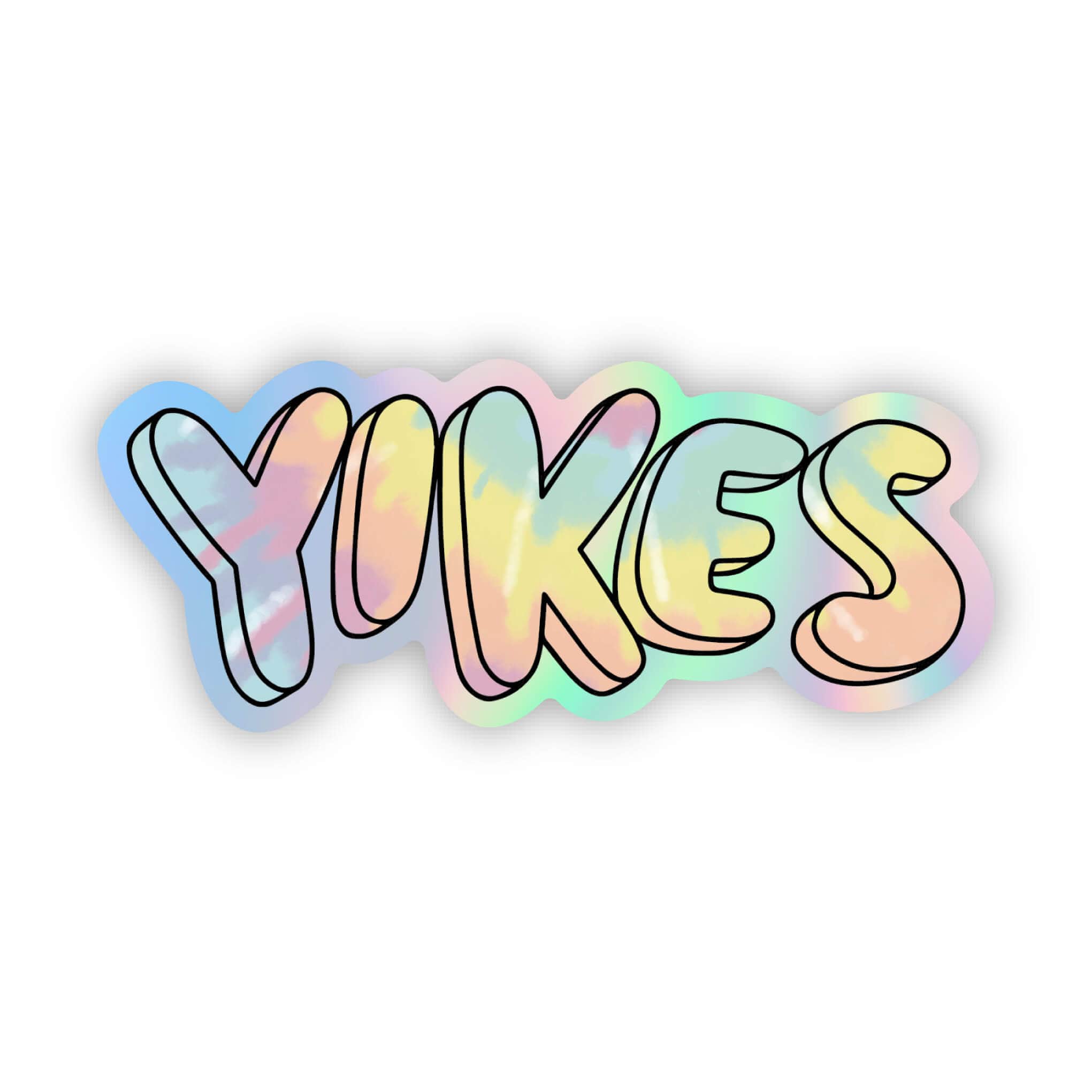  Yikes Tie Dye Holographic Sticker、mySite、elrpsem3k