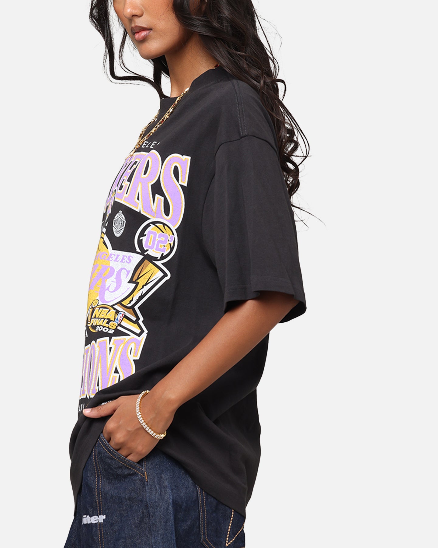 Mitchell & Ness Los Angeles Lakers Pinnacle T-Shirt Faded Black、mySite、zt4zffjzw