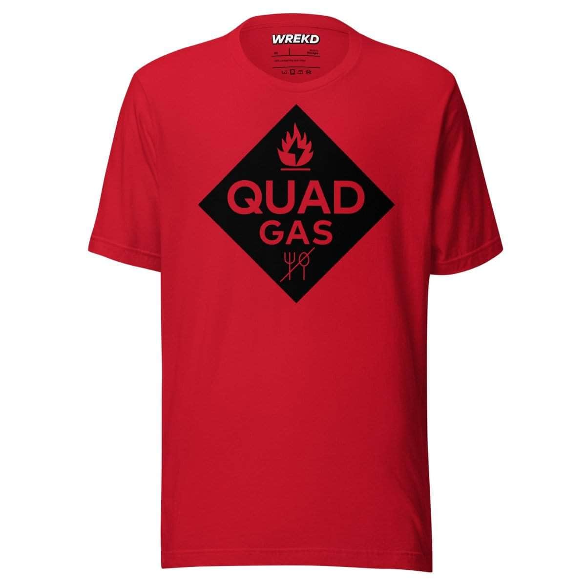  Quad Gas Black on Red Unisex T-shirt、mySite、merchandisen