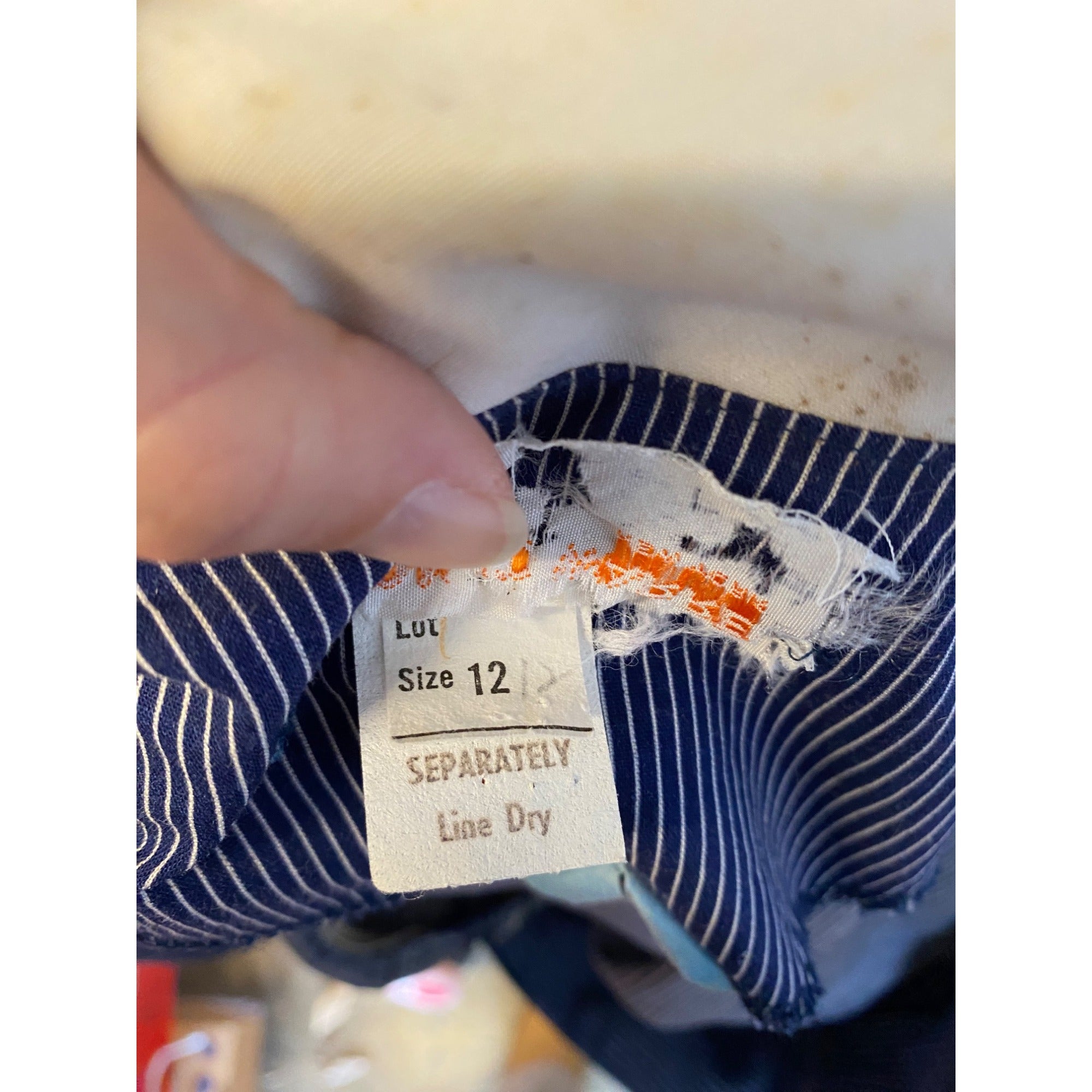 70's David Warren New York Blue Pinstripe Dress & Belt Set、mySite、garagedoors4me