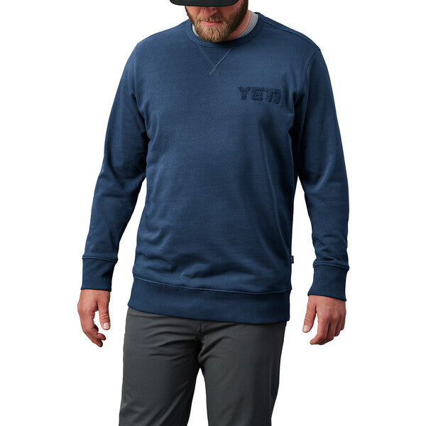 YETI French Terry Crew Neck Pullover - Navy、mySite、noshort