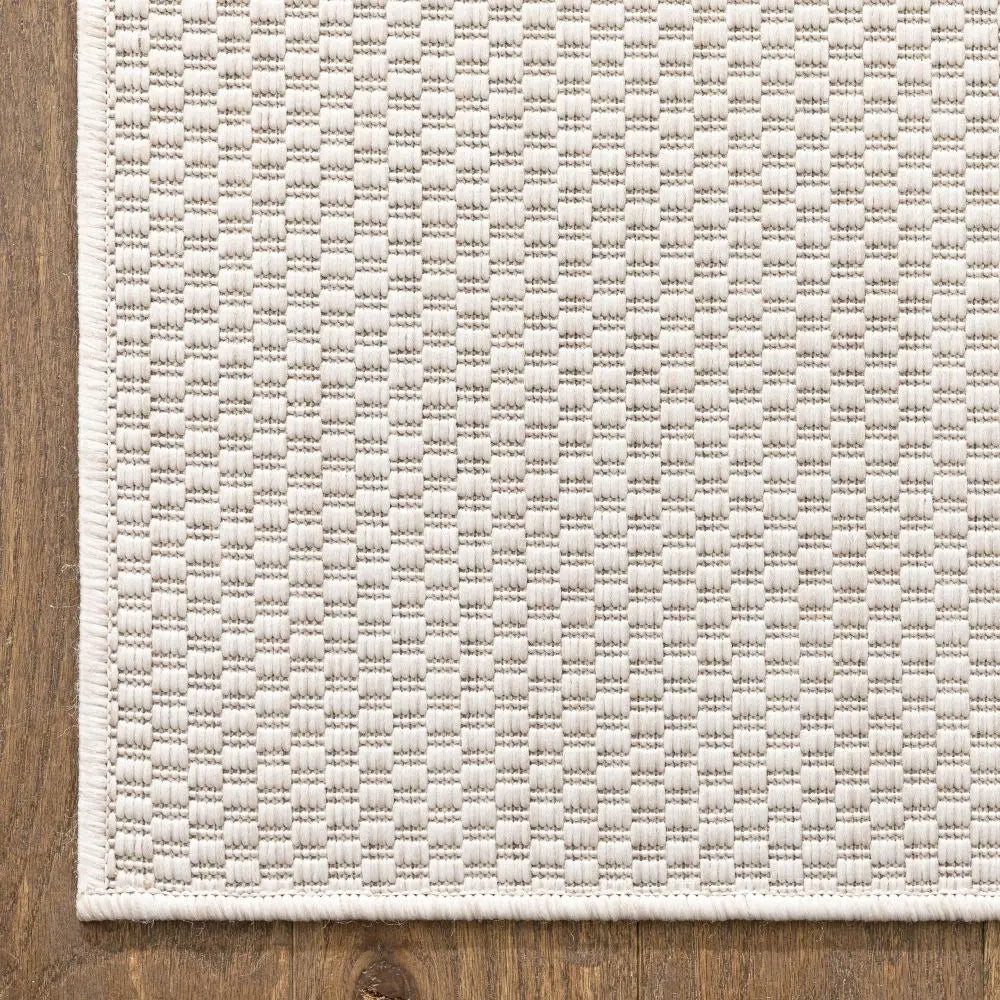 Leif Nordic Geometric Pattern Indoor Outdoor Ivory Flatweave Rug、mySite、gigharbornorthrealestate