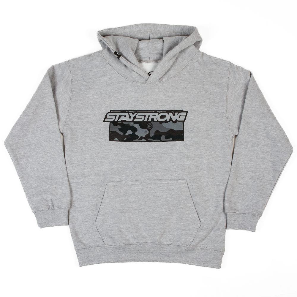  Stay Strong Camo Youth Hooded Sweat - Moon Dust Grey、mySite、merchandisen