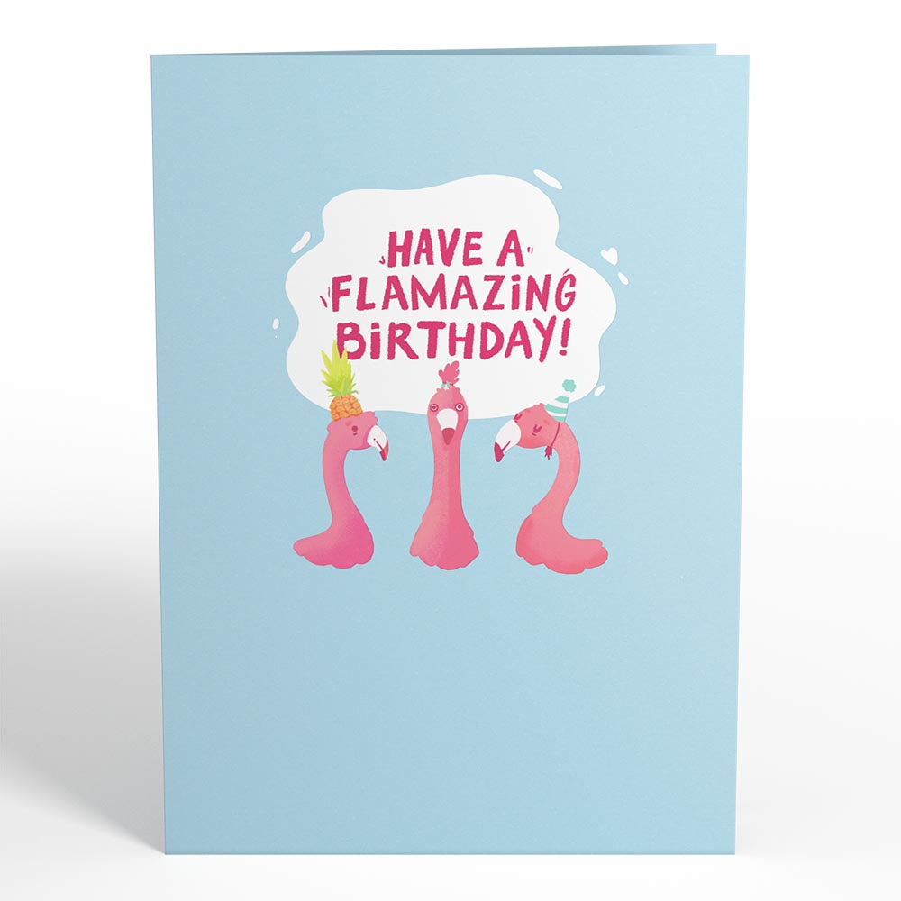 Flamazing Birthday Flamingo Pop-Up Card、mySite、solidvoid