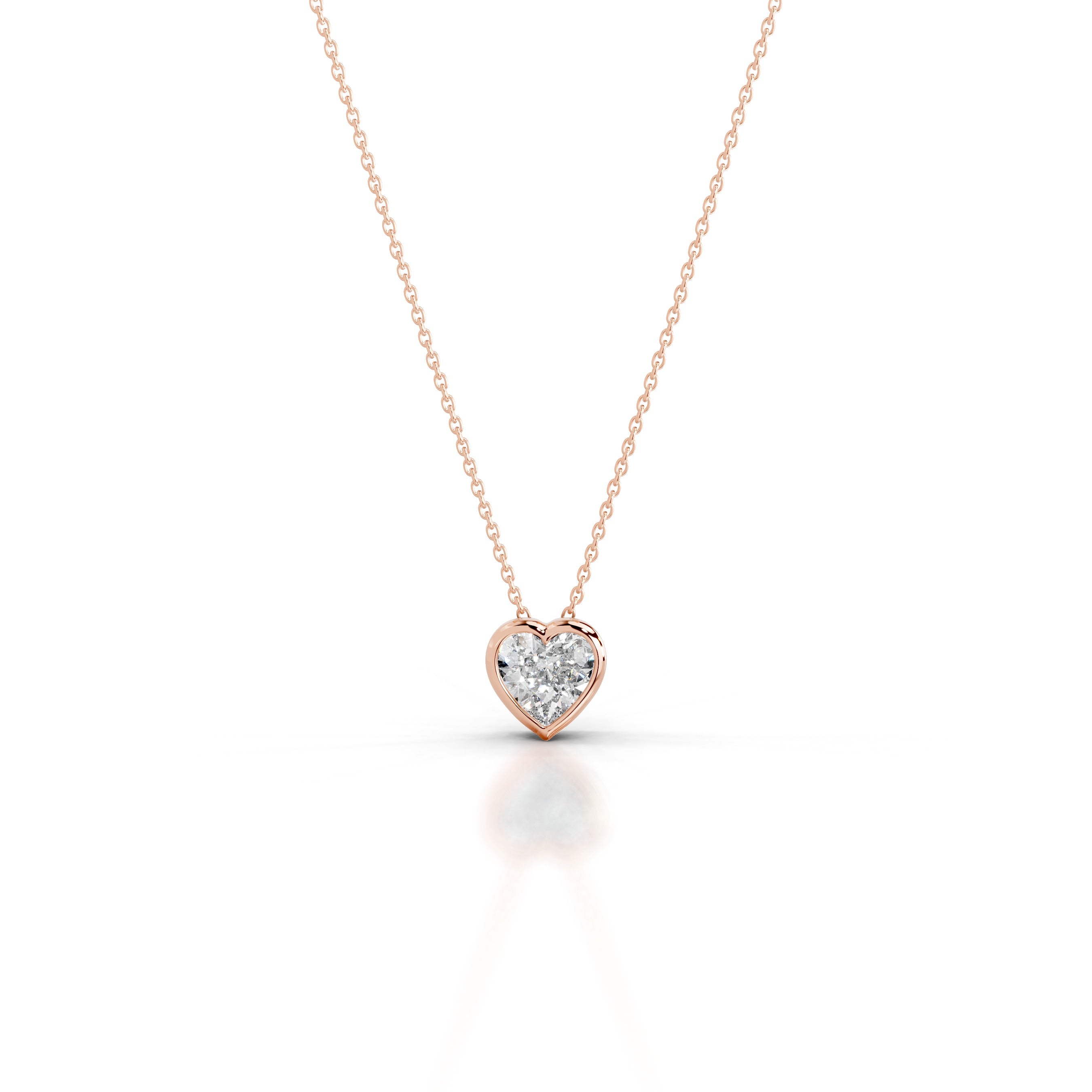Gianna Lab Grown Diamond Pendant - 14K Rose Gold、mySite、hinf8tx79