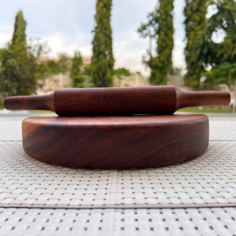 Wooden Chakla Belan | Chopping Board | No Dyes or Polish | 9.5 Inch Dia、mySite、camillekostekn