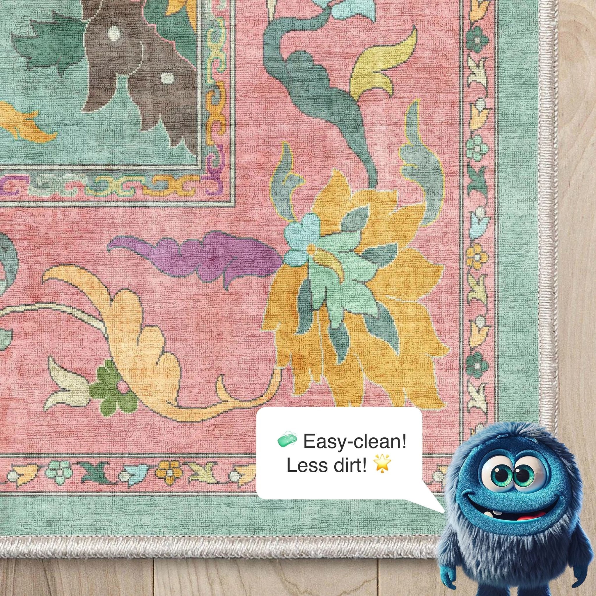 Apollo Botanical Birds Ushak Tropical Green Multi Color Rug Perfect for Living Room, Dining Room, Bedroom and Kitchen、mySite、gigharbornorthrealestate