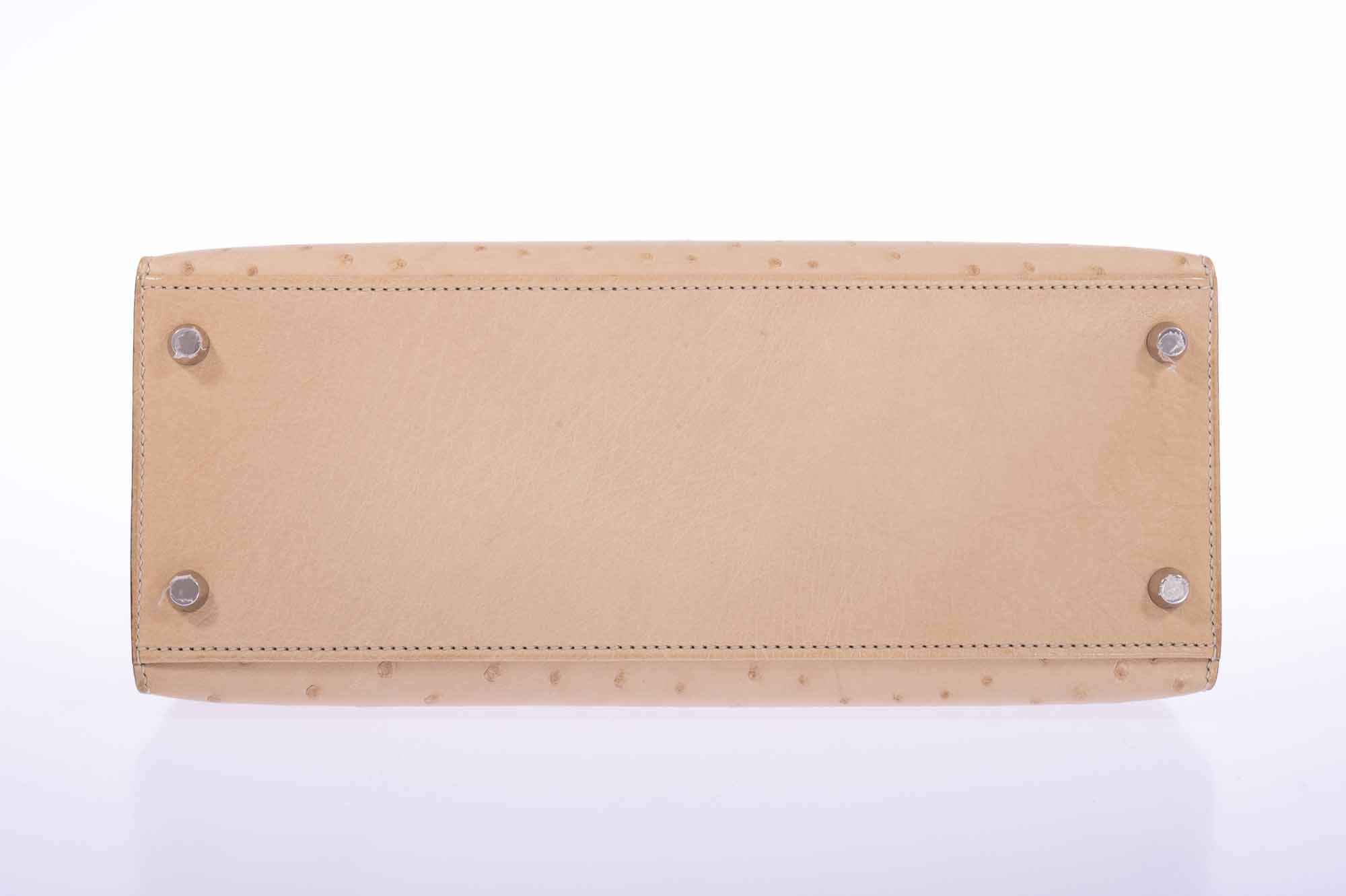 Hermès Kelly 28 Sellier Parchemin Ostrich Palladium Hardware、mySite、garminoutage.com