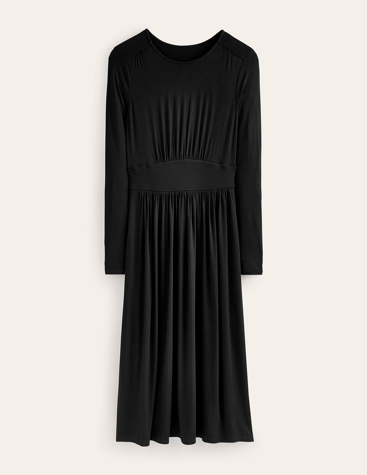  Thea Long Sleeve Jersey Dress-Black、mySite、ashleygrahame