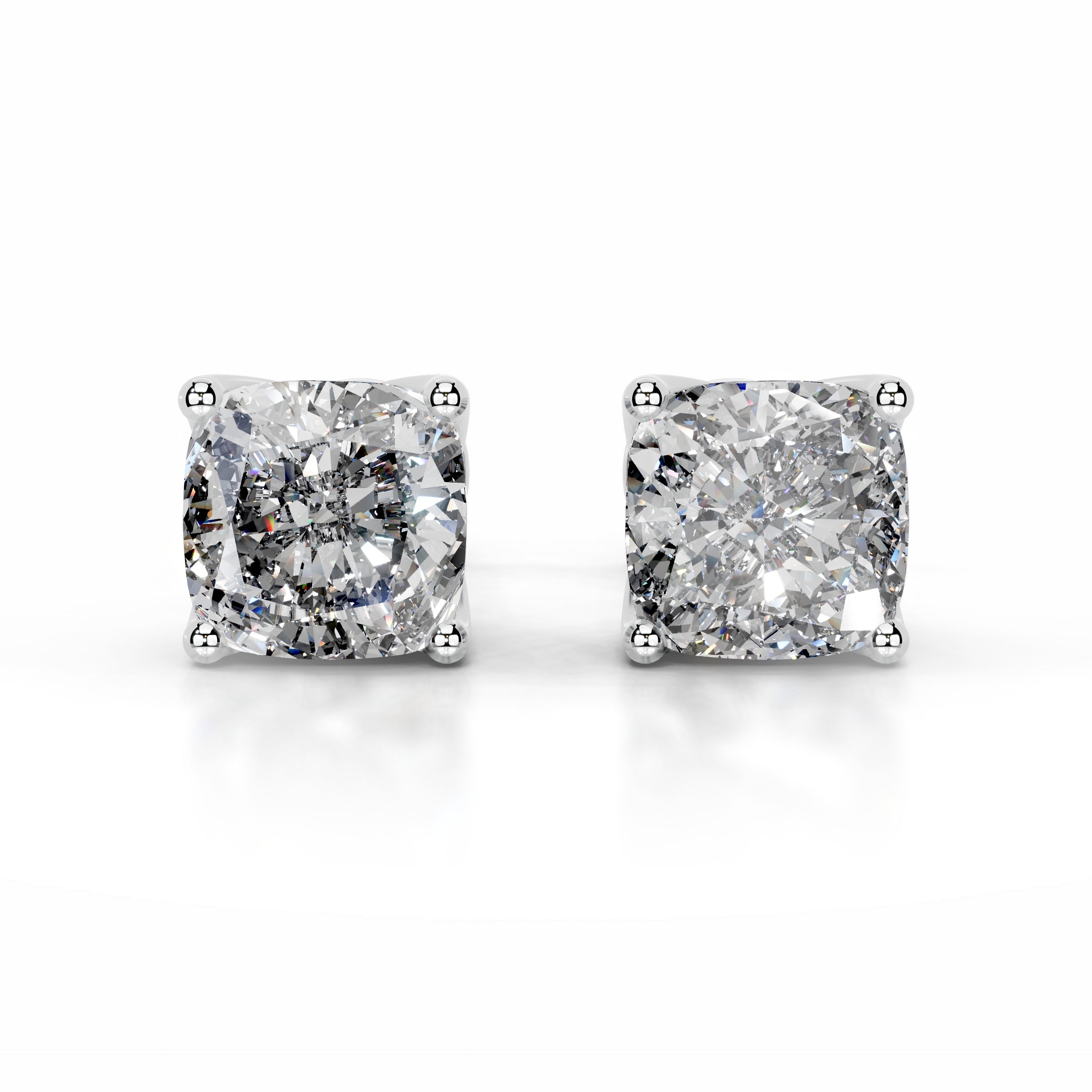 Doris Lab Grown Diamond Studs Earrings - 18K White Gold、mySite、hinf8tx79