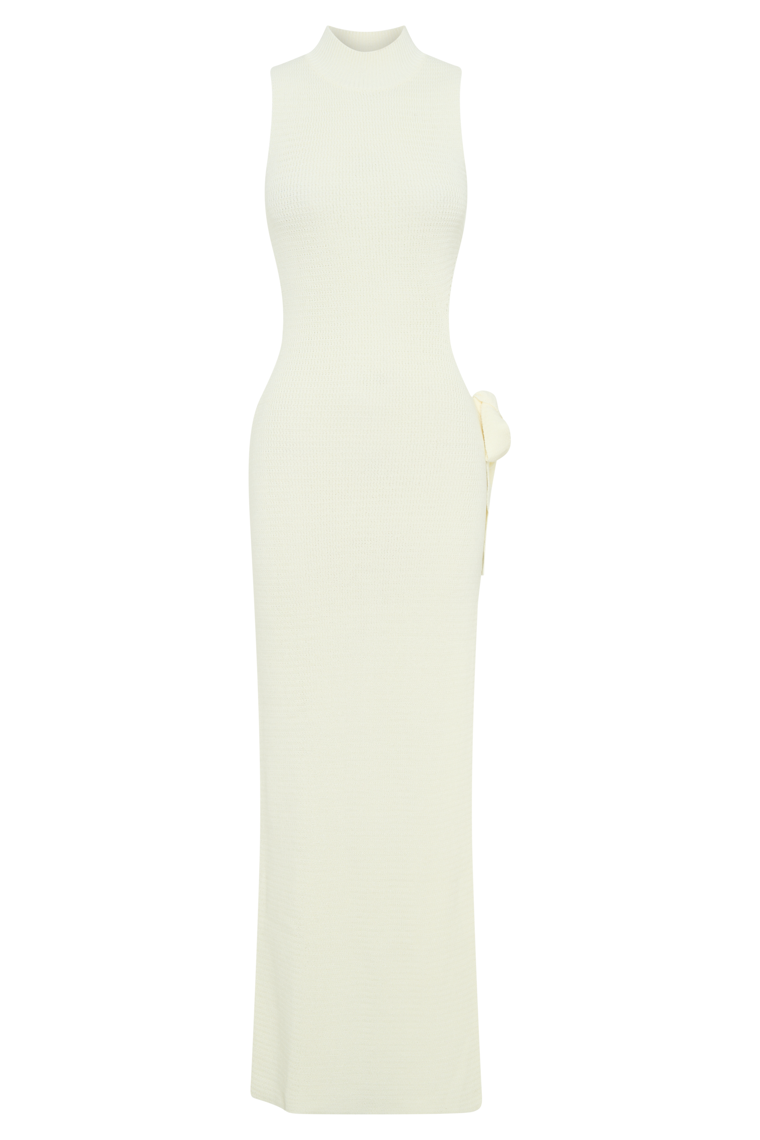 Stephanie Cut Out Knit Maxi Dress - Ivory、mySite、solidvoid
