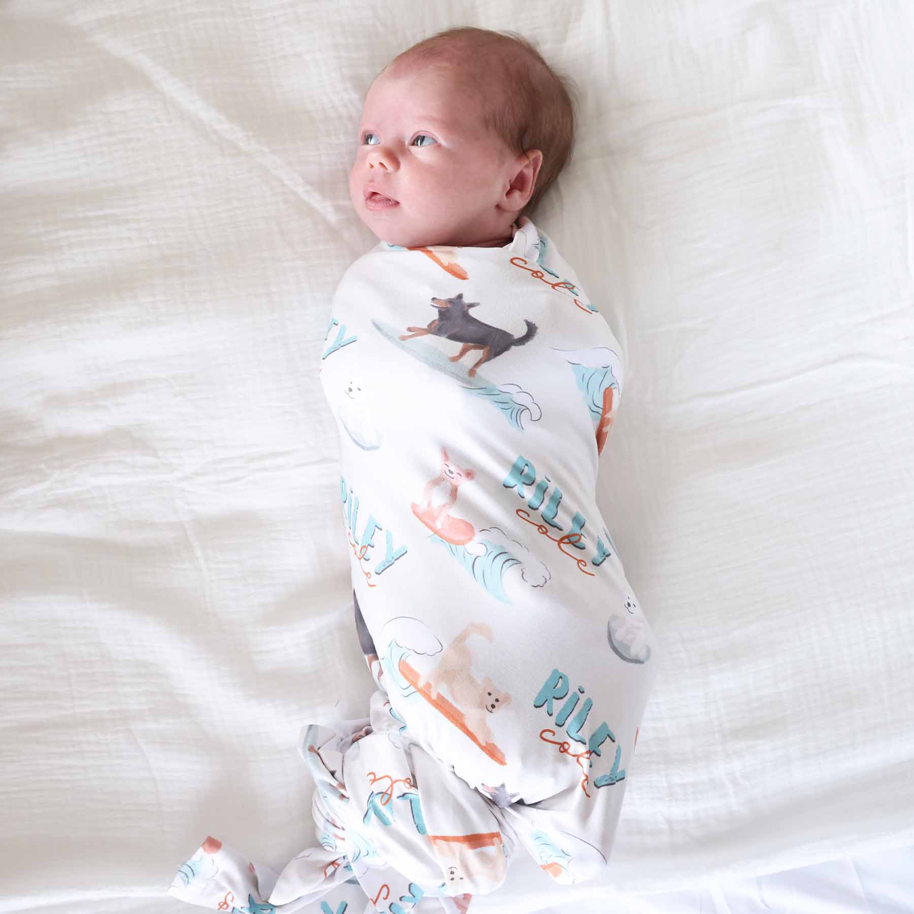  Paddle Pups Personalized Swaddle Blanket、mySite、layawaytickets