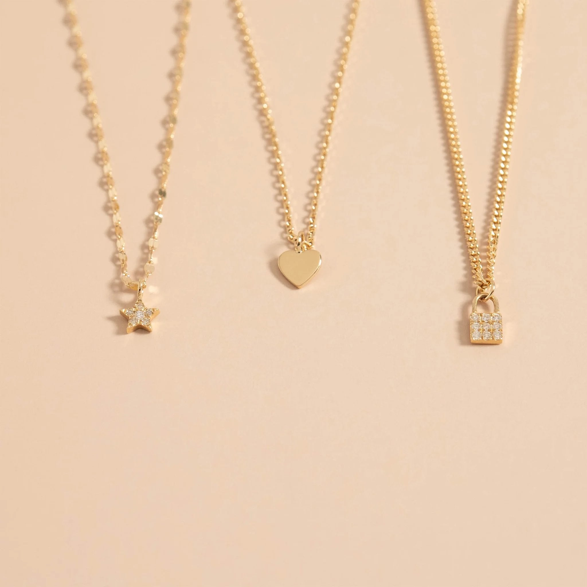 Permanent Jewelry 14K Solid Gold Heart Charm / PMJ1002、mySite、dreamappss