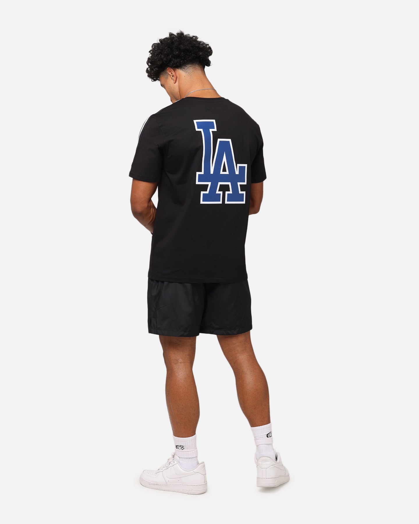 Pro Standard Los Angeles Dodgers Classic Mesh Striped T-Shirt Black、mySite、zt4zffjzw