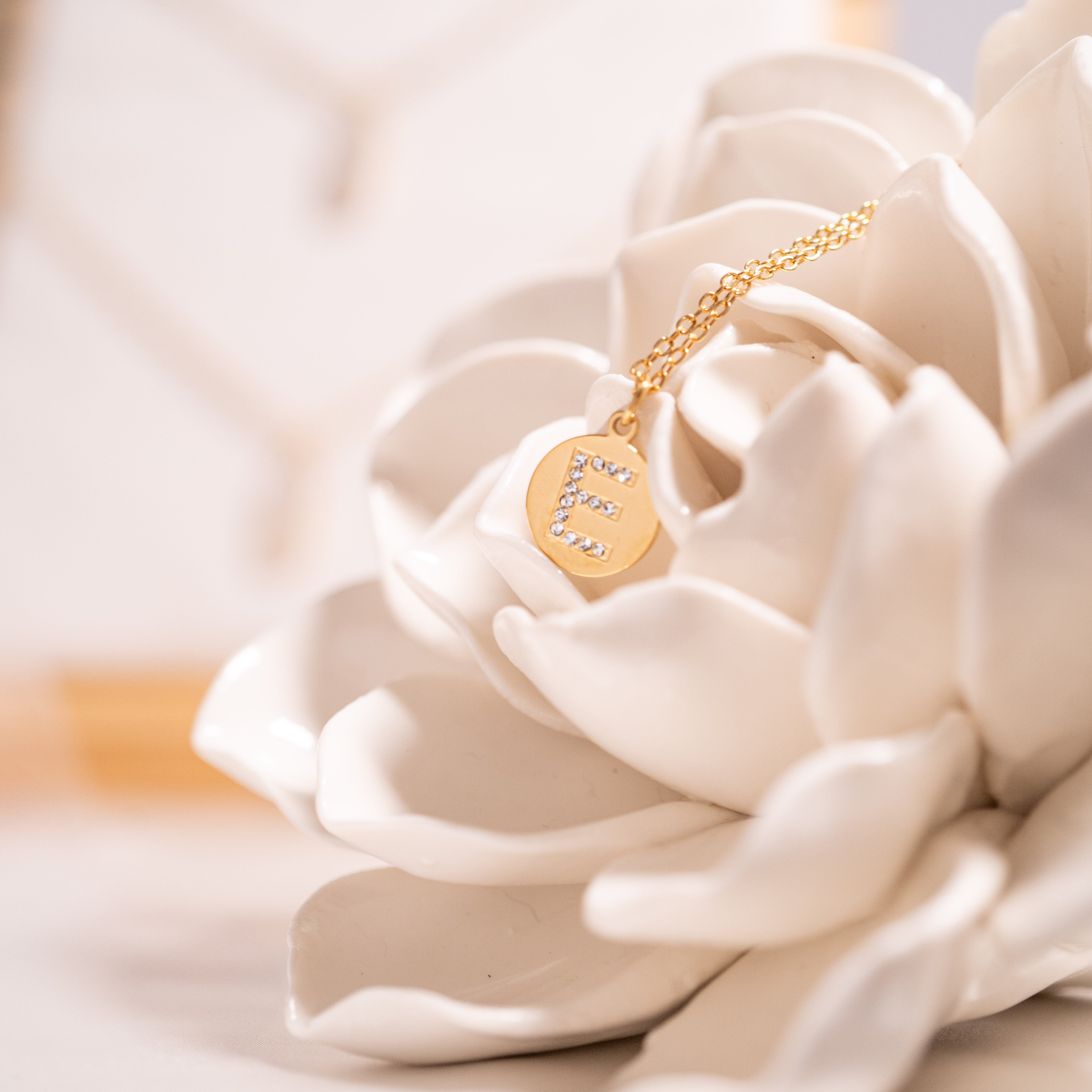 18K Gold PVD Stainless Steel Initial Pendant Necklace / SBB0283、mySite、dreamappss