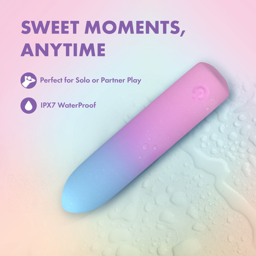 Play With Me by Blush ®| Berry Burst 4 Inch Silicone Bullet Vibrator – USB Rechargeable Clitoral Nipple Massager – In Multicolor、mySite、bottomscart
