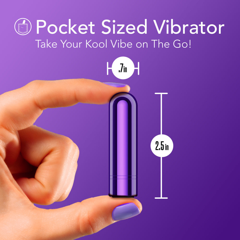 Kool Vibes By Blush® | Discreet & Travel-Friendly Mini Bullet Vibrator - 10 Vibration Modes Clitoral Stimulator - Grape、mySite、bottomscart