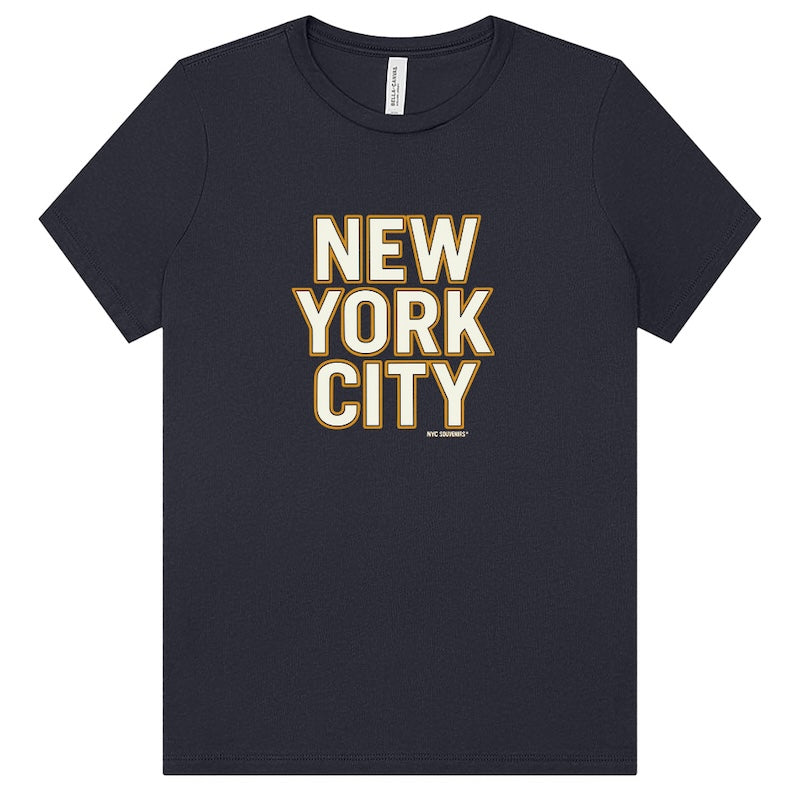 Souvenir Edit: NEW YORK CITY Cream Block Women's Top、mySite、vikingsvslions