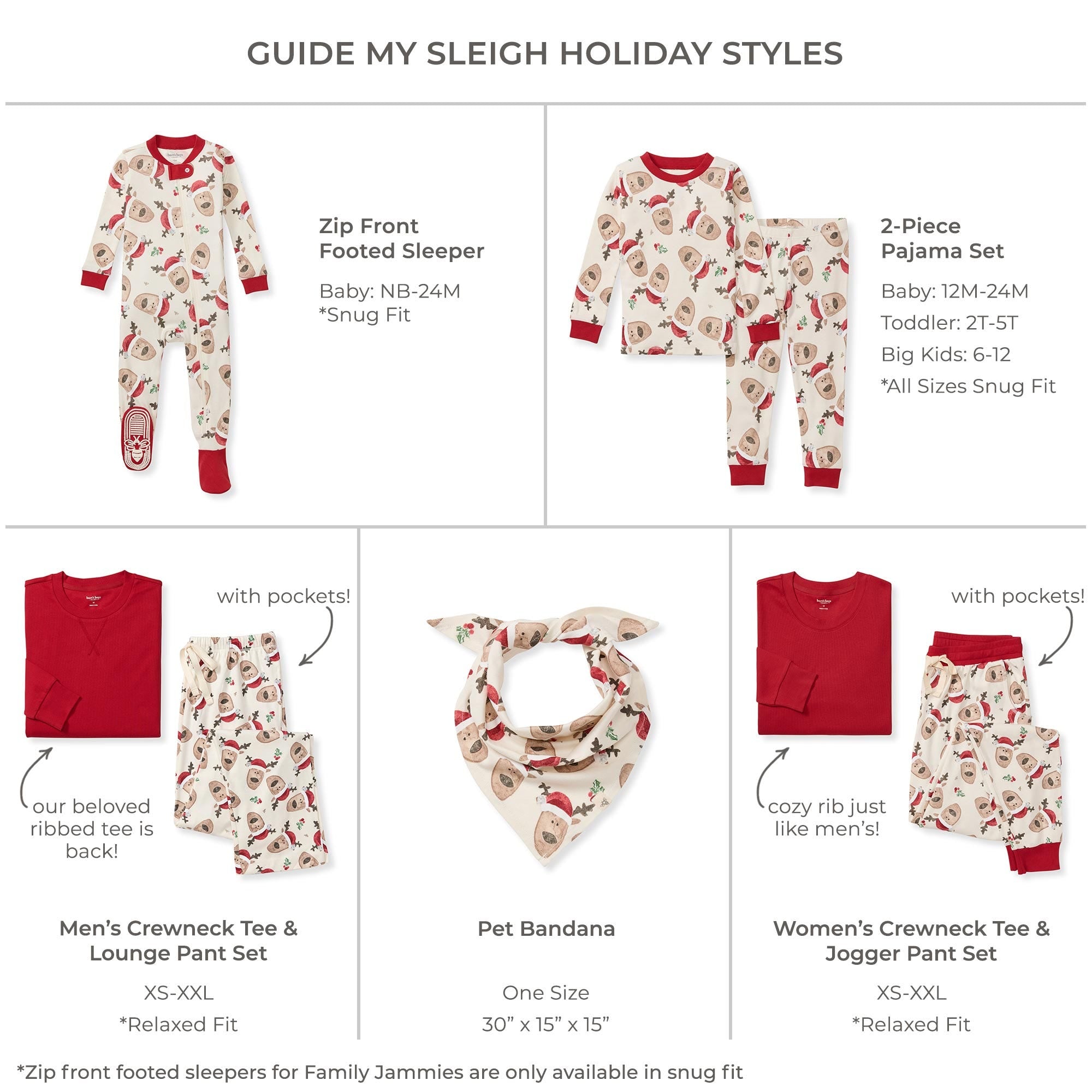 Guide My Sleigh Matching Organic Cotton Men's Pajamas、mySite、g9winljtr