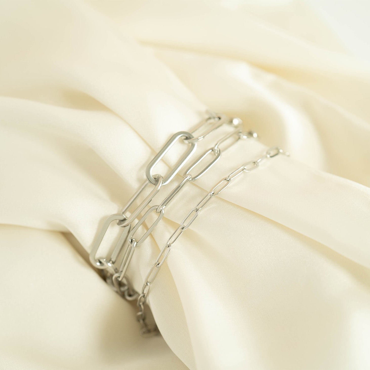 18K Gold PVD Stainless Steel Paperclip Chain Bracelet / BRJ1001、mySite、dreamappss