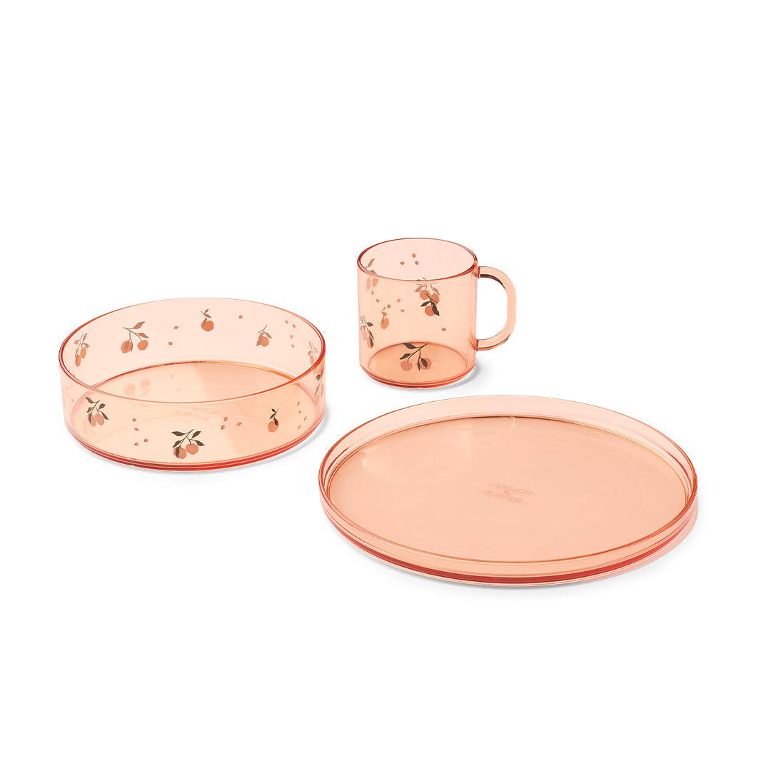  Liewood Siva Printed Tritan Tableware Set - Peach / Sea Shell、mySite、merchandisen