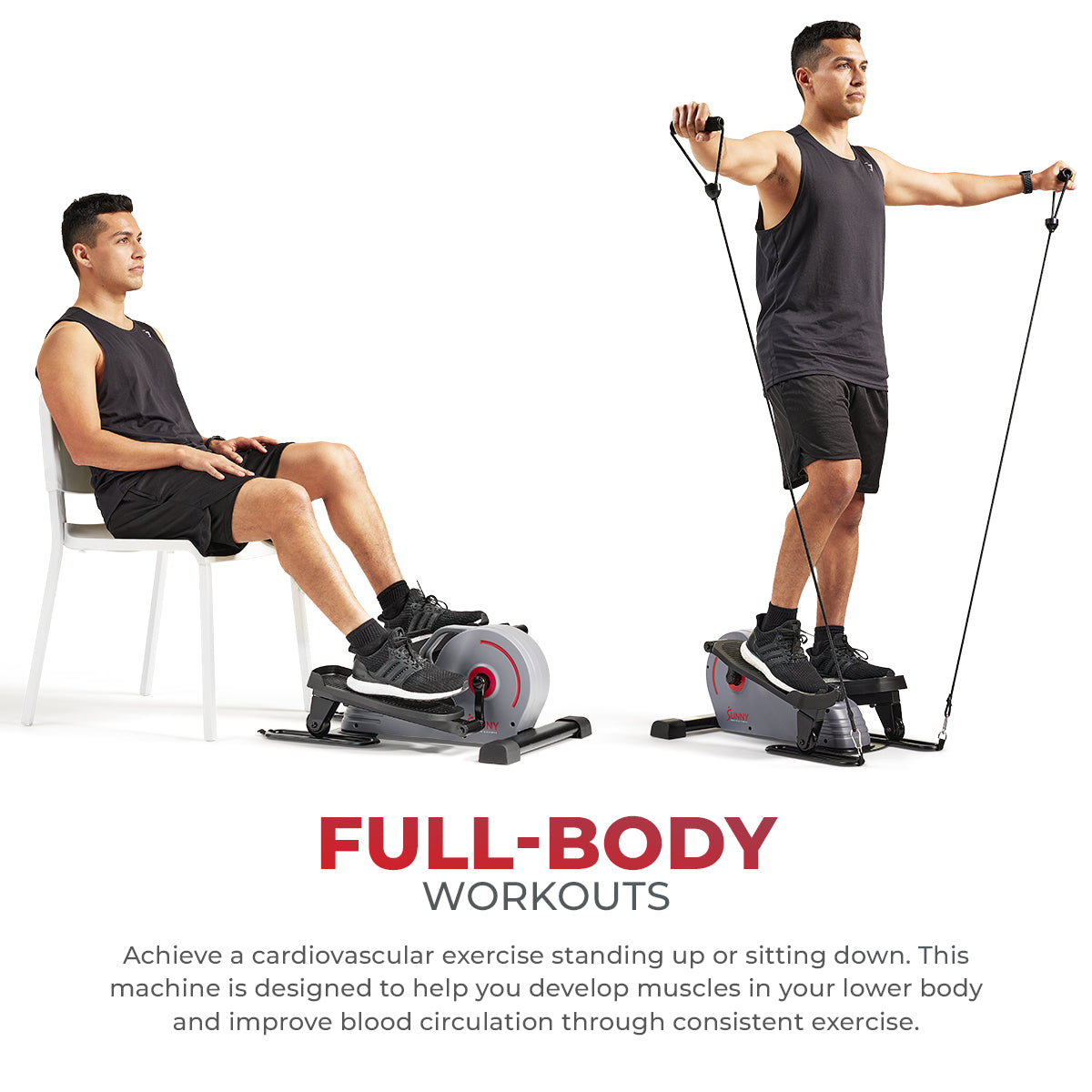  Portable Stand Up Elliptical with Resistance Bands、mySite、ghnorth