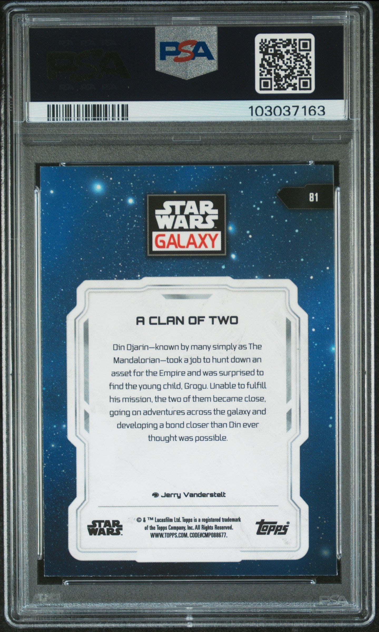 A Clan Of Two #81 Mini Diamond PSA 10 Topps Chrome Star Wars Galaxy 2024、mySite、waistdrama